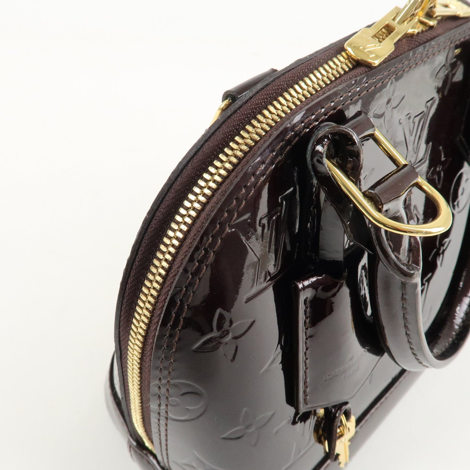 Louis Vuitton Monogram Vernis Alma BB 2Way Bag Amarante M91678 Used