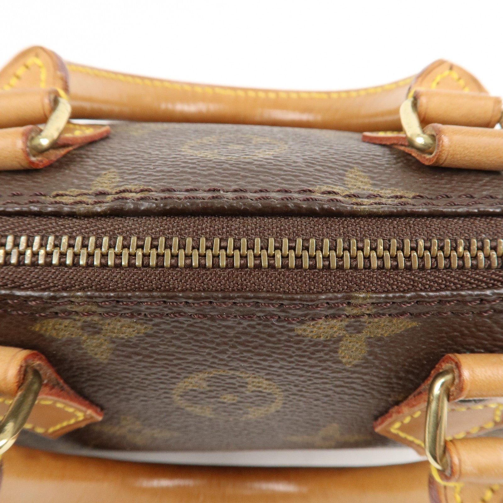 Louis Vuitton Monogram Mini Speedy Hand Bag Brown M41534 Used