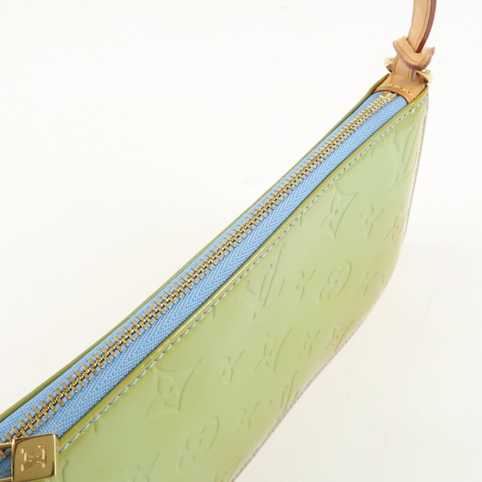 Louis Vuitton Monogram Vernis Lexington Hand Bag Baby Blue M91011 Used
