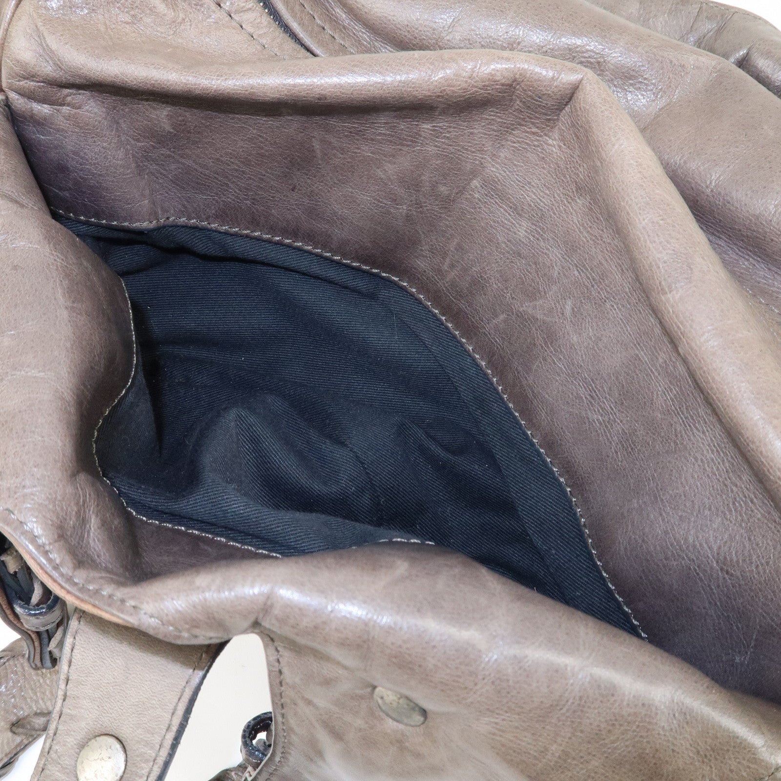 Chloe Leather Silverado Boston Bag Shoulder Bag Brown Used