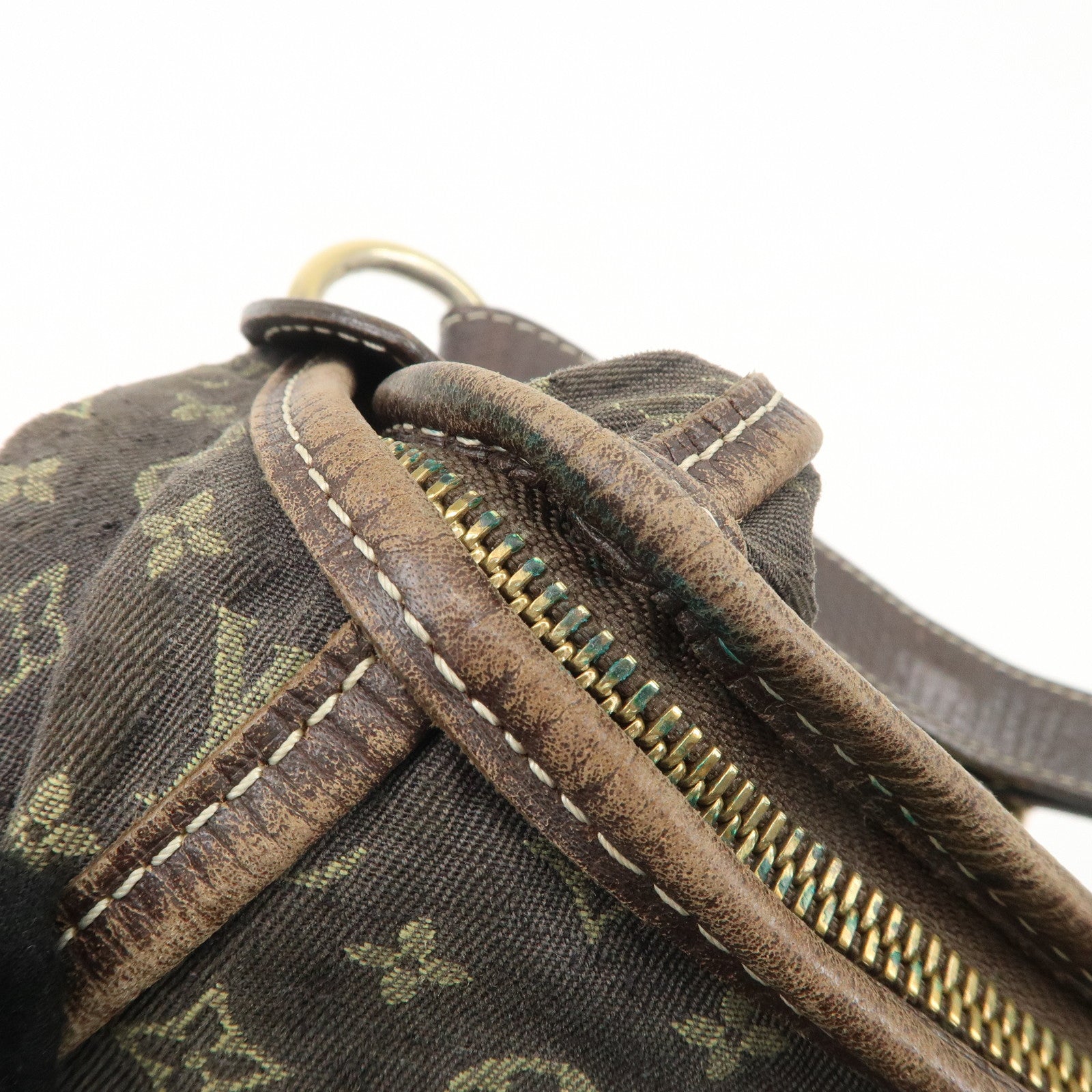 Louis Vuitton Monogram Mini Lin Manon MM Shoulder Bag Ebene M95619 Used