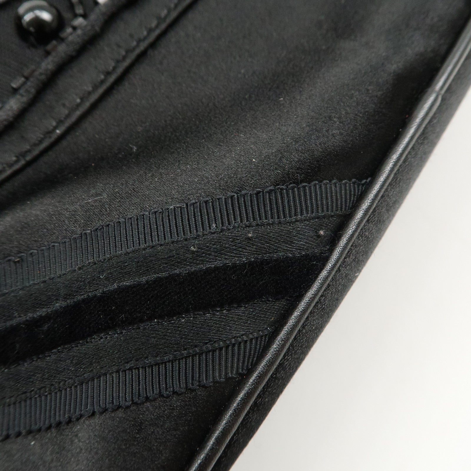 CELINE Macadam Satin Leather Mini Boogie Bag Beads Macadam Stamp Used