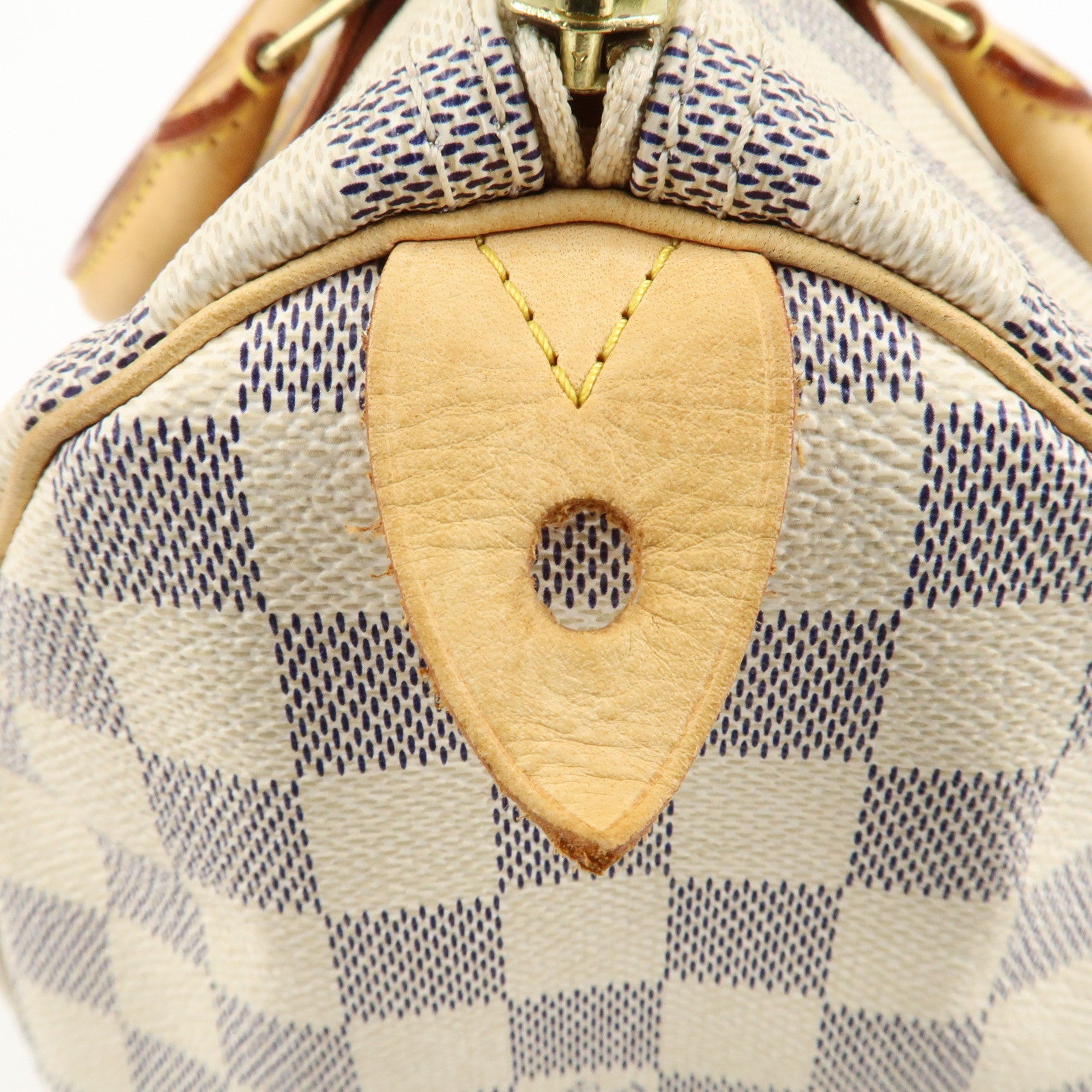 Louis Vuitton Damier Azur Speedy 30 Hand Bag Boston Bag N41533 Used