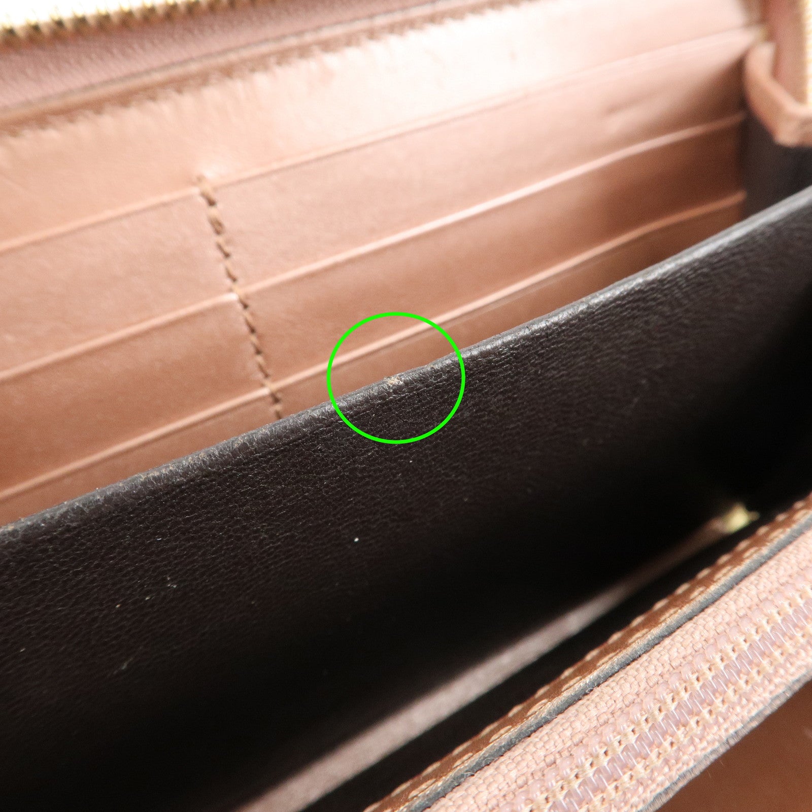 GUCCI Micro Guccissima Patent Leather Zippy Long Wallet 258406 Used