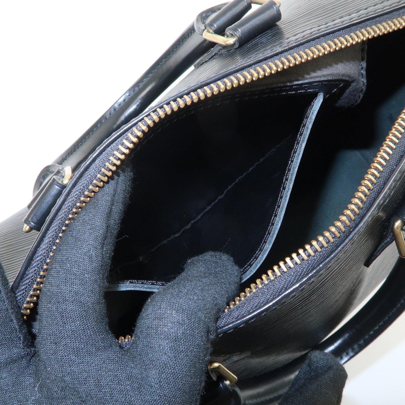 Louis Vuitton Epi Speedy 25 Boston Bag Hand Bag Noir Black M43012 Used