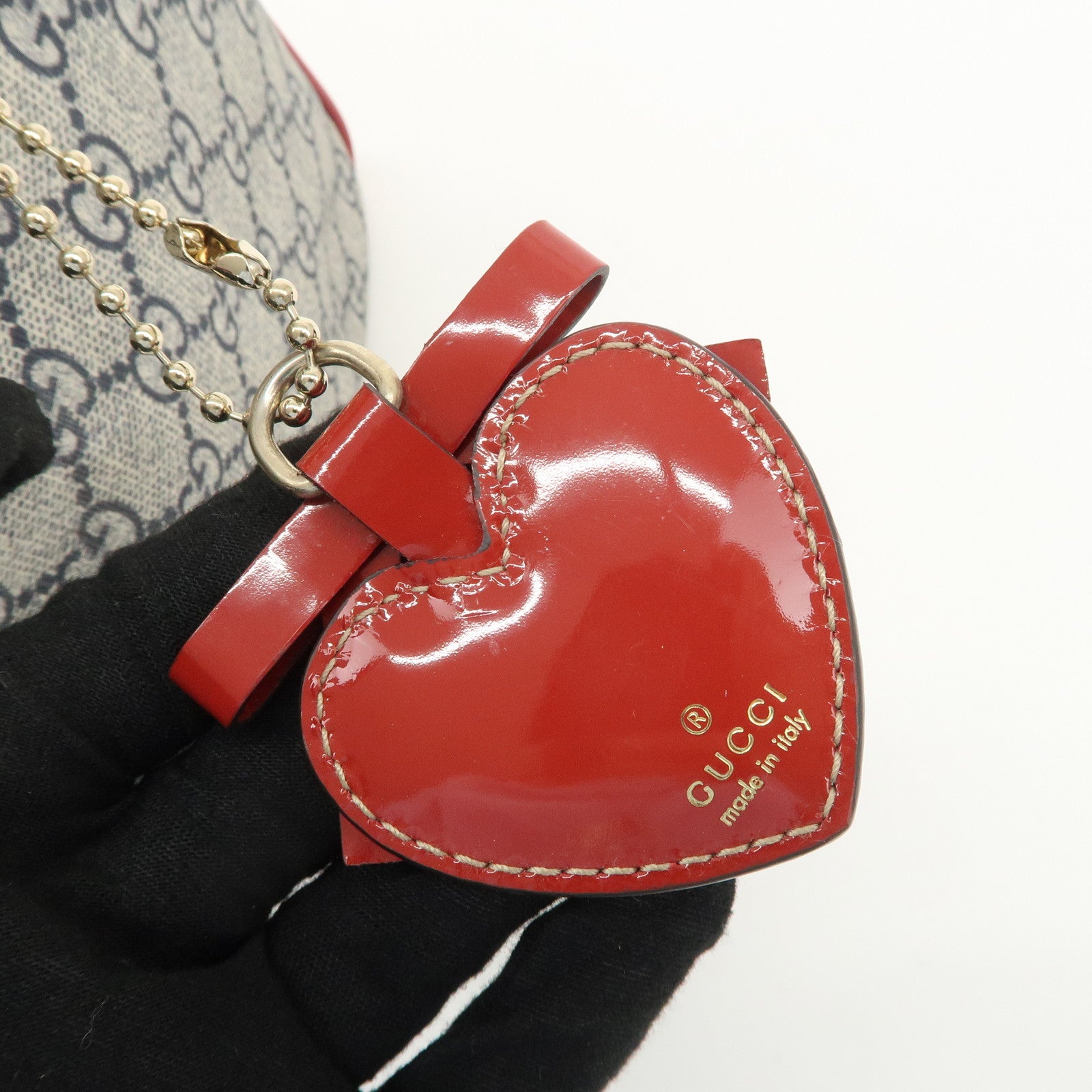 GUCCI JOY Line GG Supreme Patent Leather Boston Bag 189895 Used