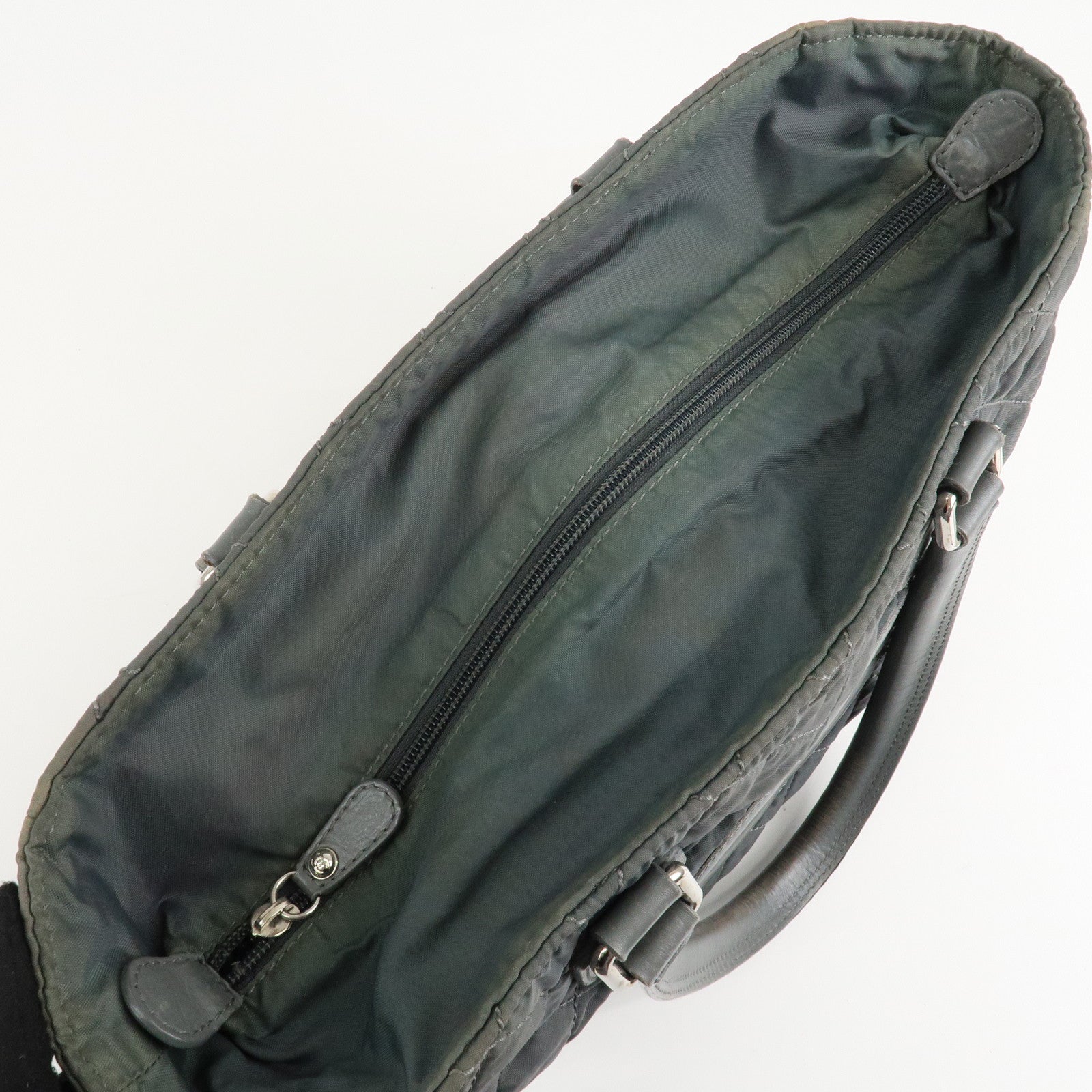 CHANEL Paris New York Line Wild Stitch Nylon Leather Tote Bag Used