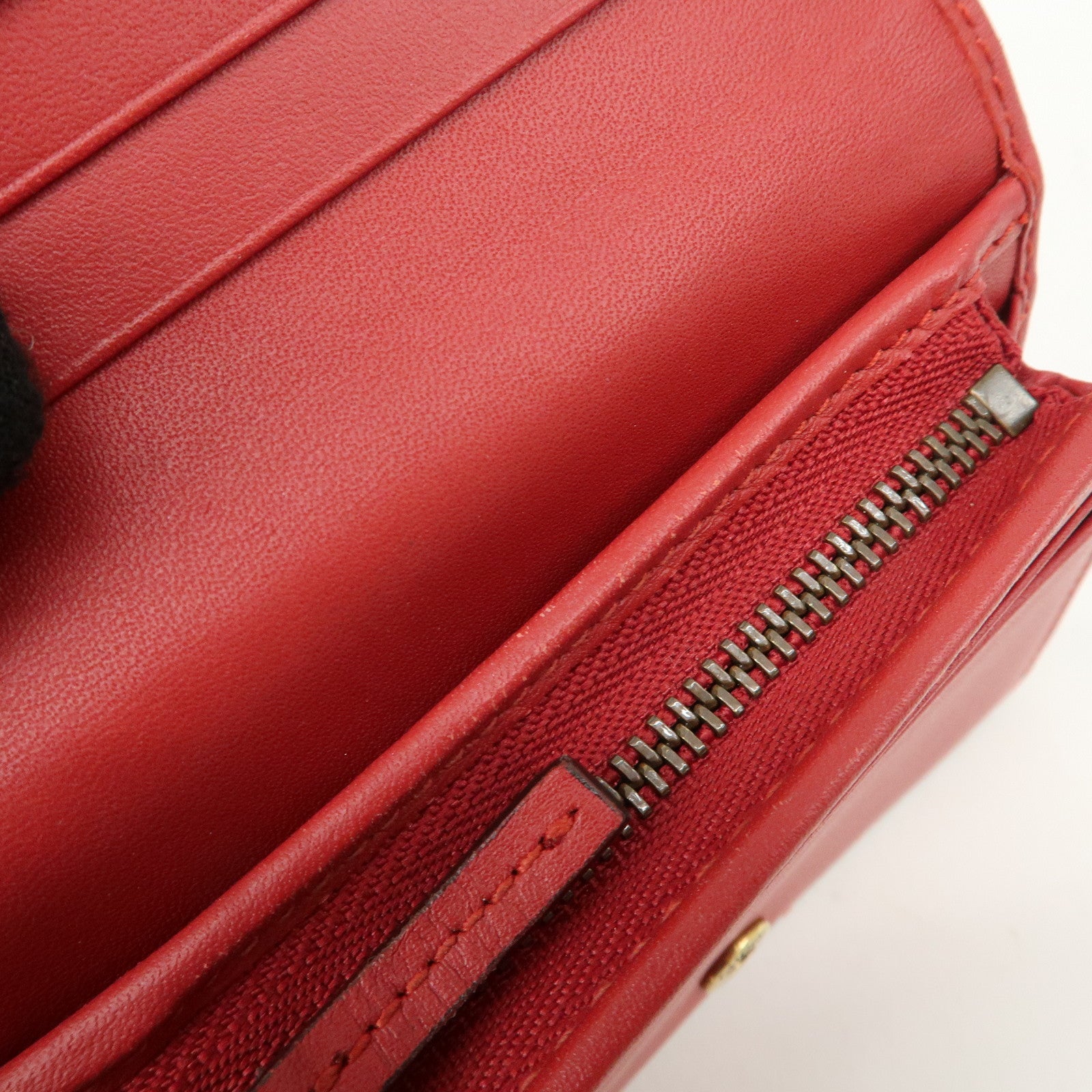 GUCCI Cherry Interlocking G GG Supreme Compact Wallet 476050 Used