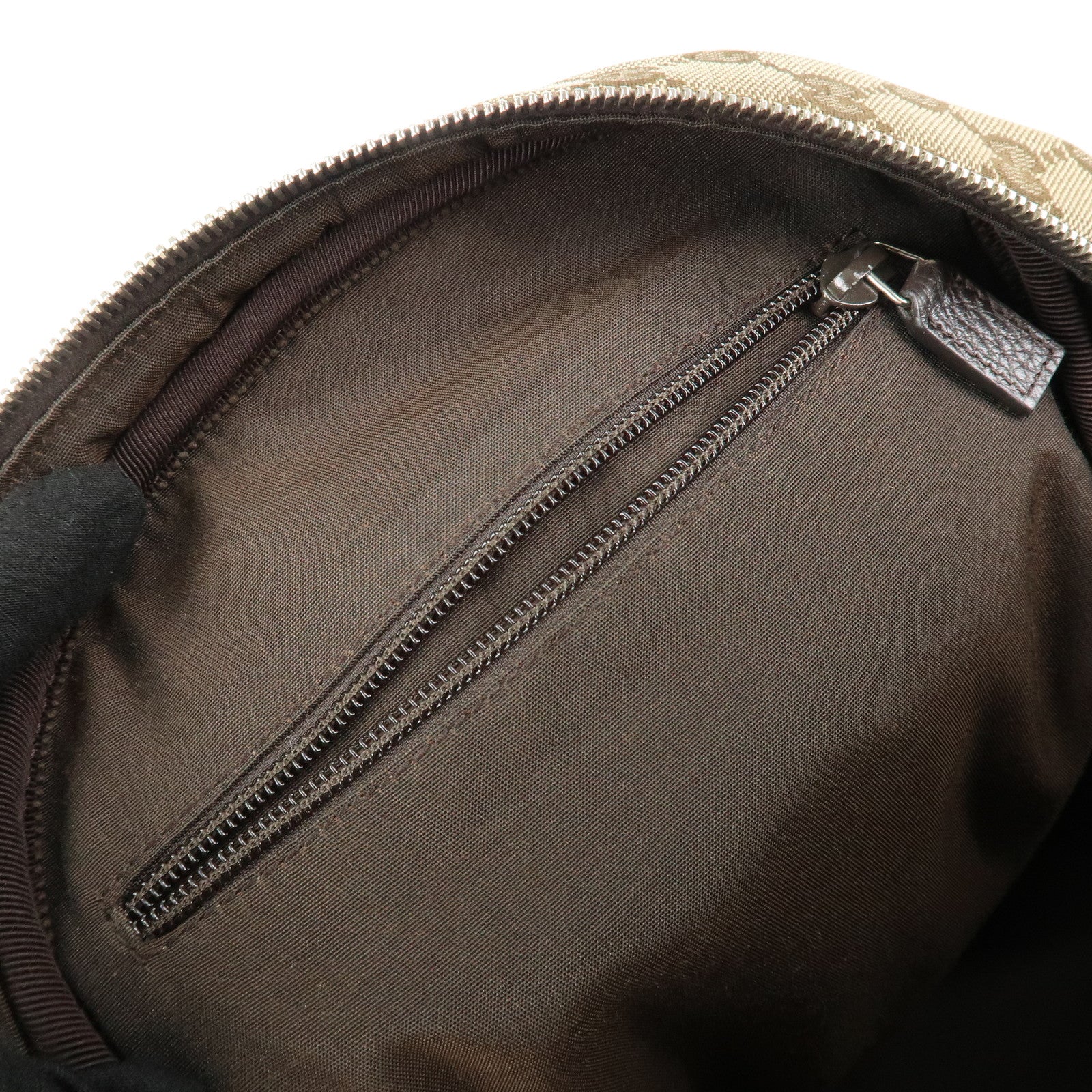 GUCCI GG Canvas Leather Backpack Beige Brown 449906 Used