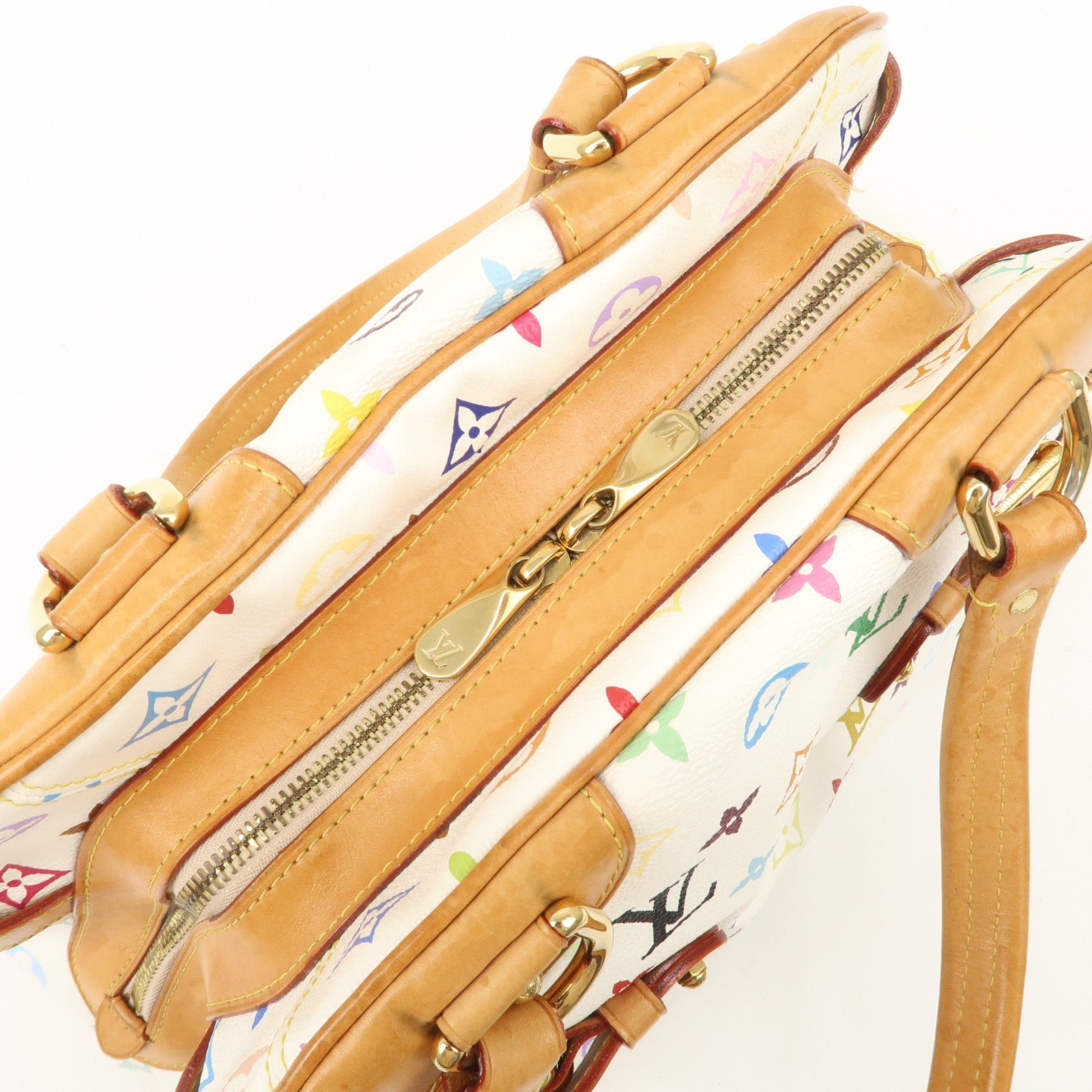 Louis Vuitton Monogram Multicolor Claudia Hand Bag Blanc M40193 Used