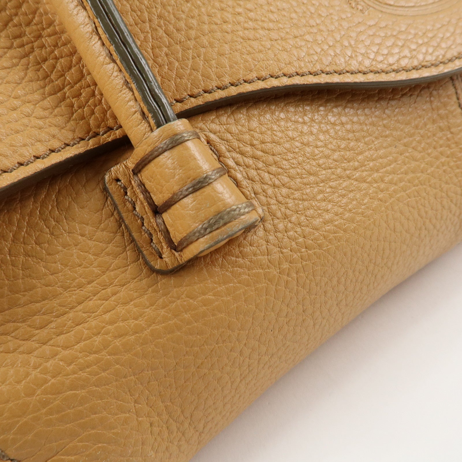 TOD’S Leather One-shoulder Bag Shoulder Bag Hand Bag Brown Used