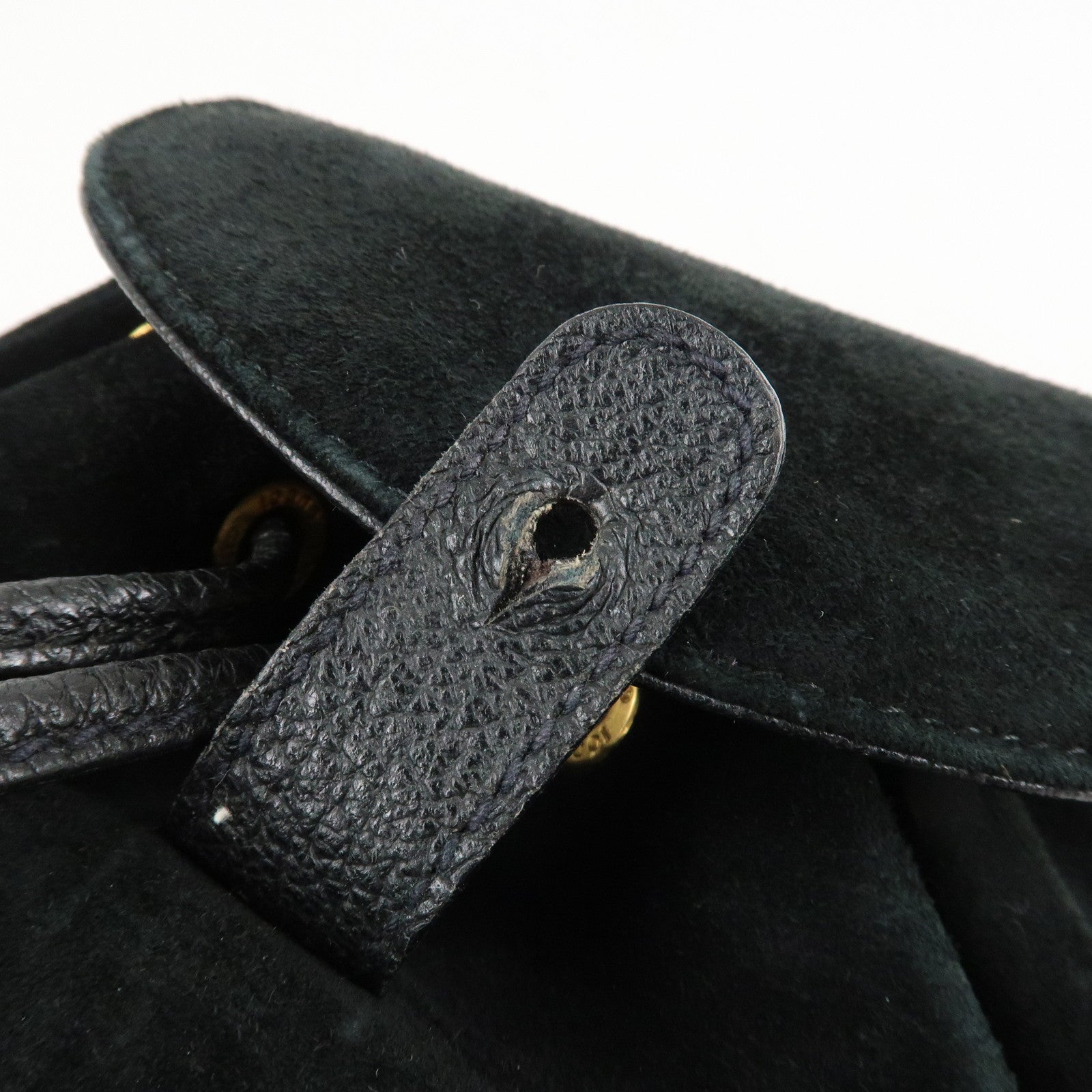 GUCCI Bamboo Leather Suede Mini Back Pack Black 003.1705.0030 Used