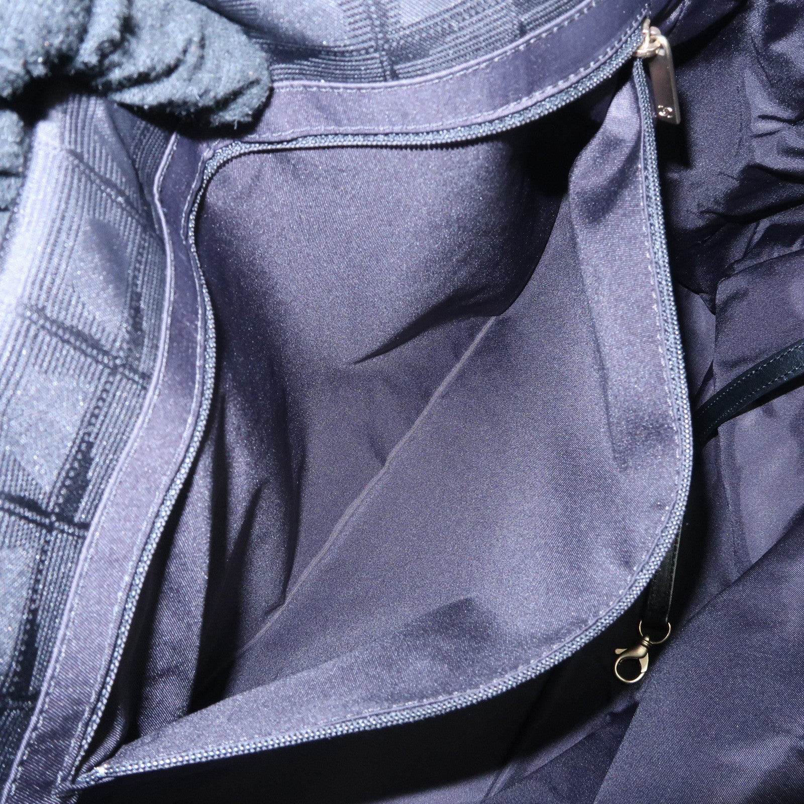 CHANEL New Travel Line Nylon Jacquard Leather Tote Bag A15991 Used