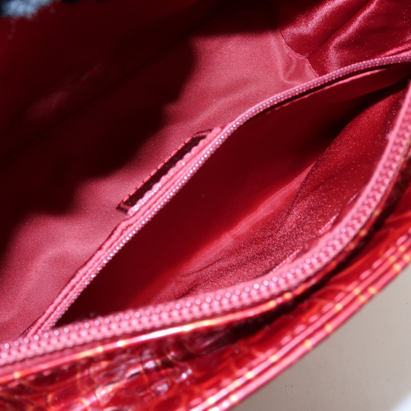 Christian Dior Trotter Lady Dior Patent Leather Hand Bag MA-0091 Used