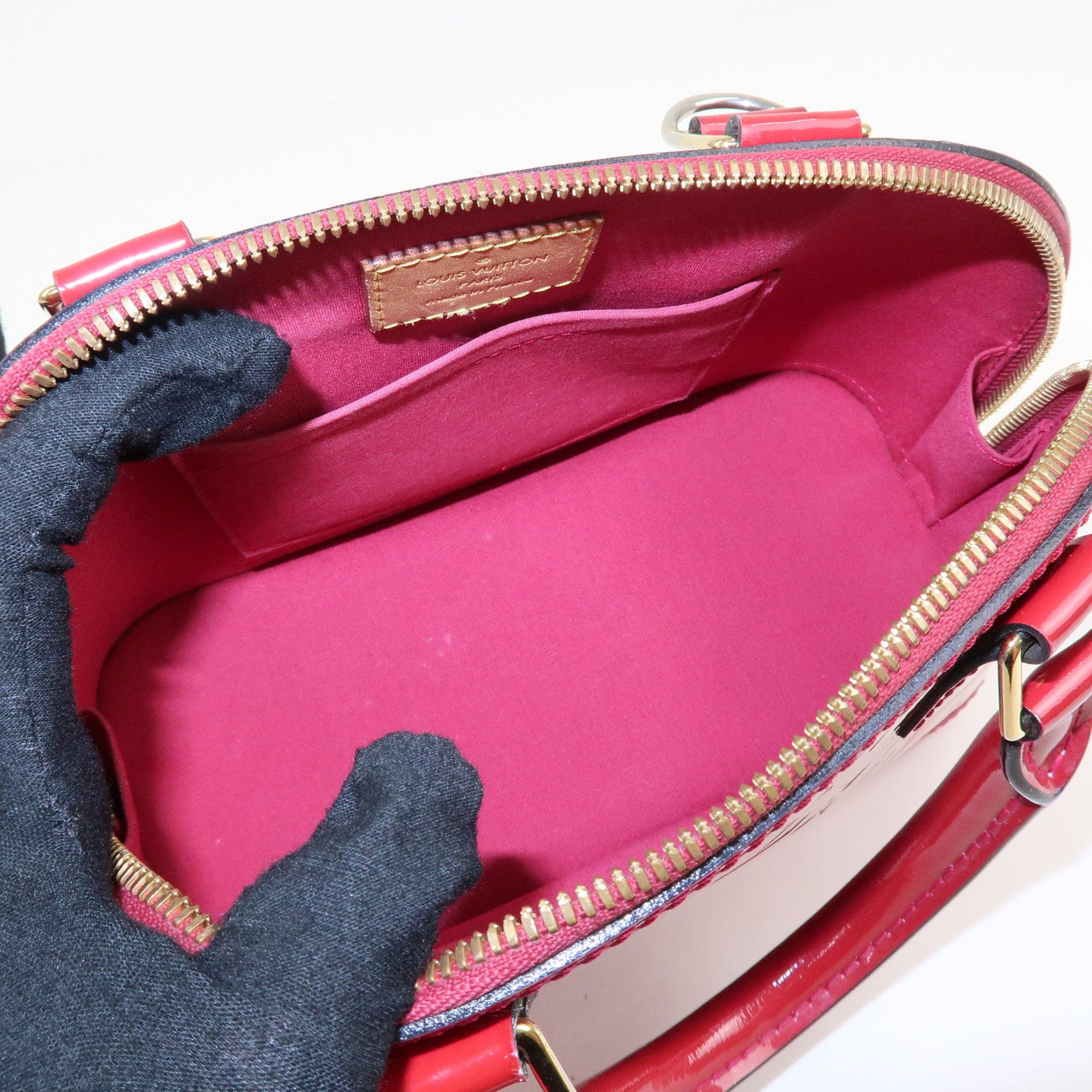 Louis Vuitton Monogram Vernis Alma BB 2Way Bag Rose Indien M91771 Used