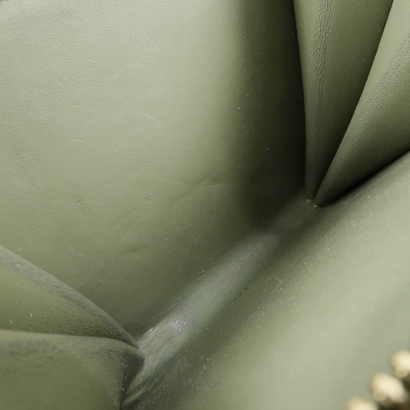 LOEWE Anagram Leather Zippy Bi-fold Wallet Avocado Green Used