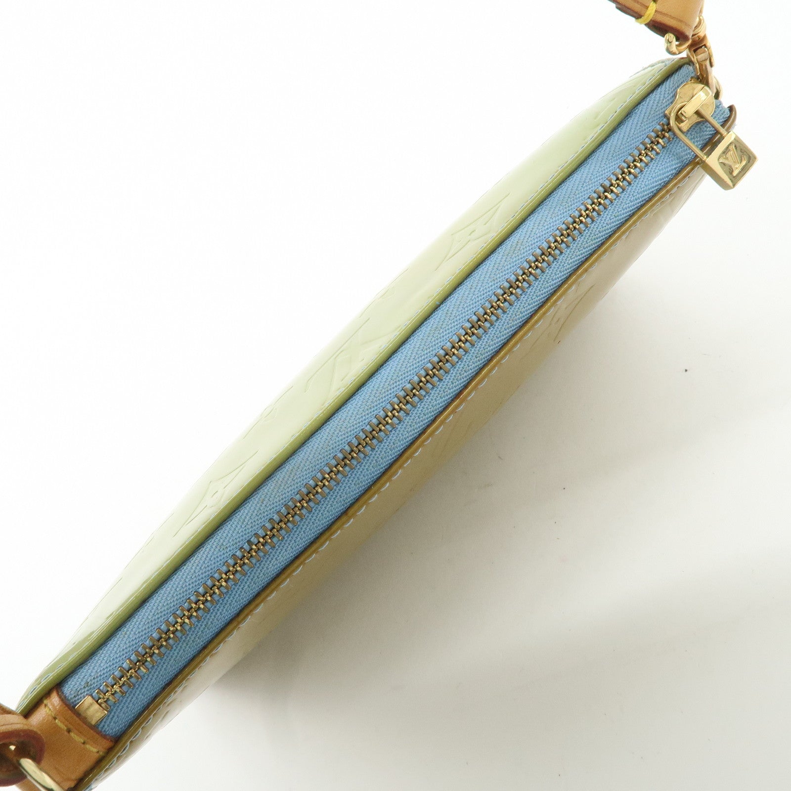 Louis Vuitton Monogram Vernis Lexington Hand Bag Baby Blue M91011 Used