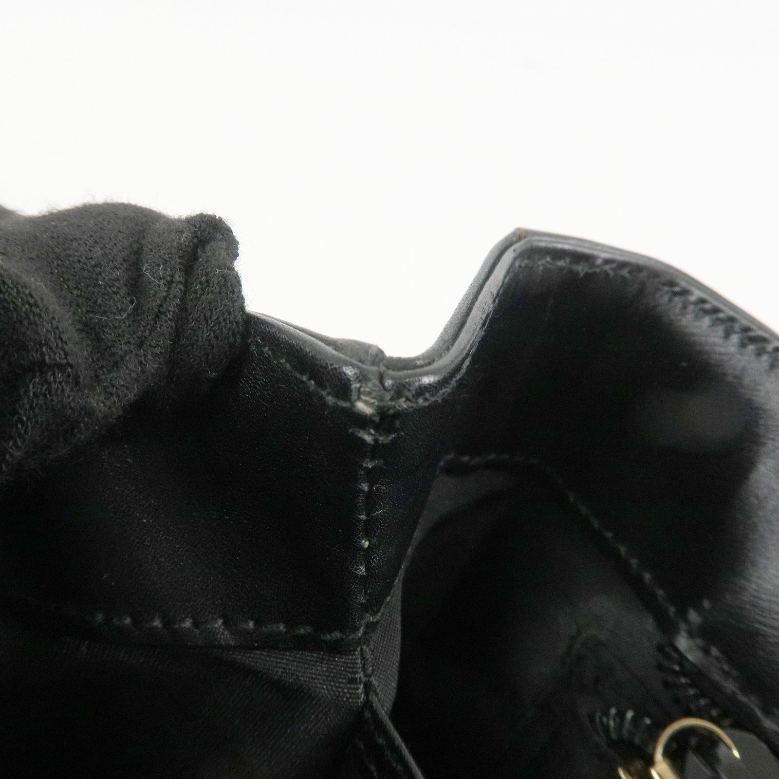 Ferragamo Leather Gancini 2Way Hand Shoulder Bag Black AT210536 Used