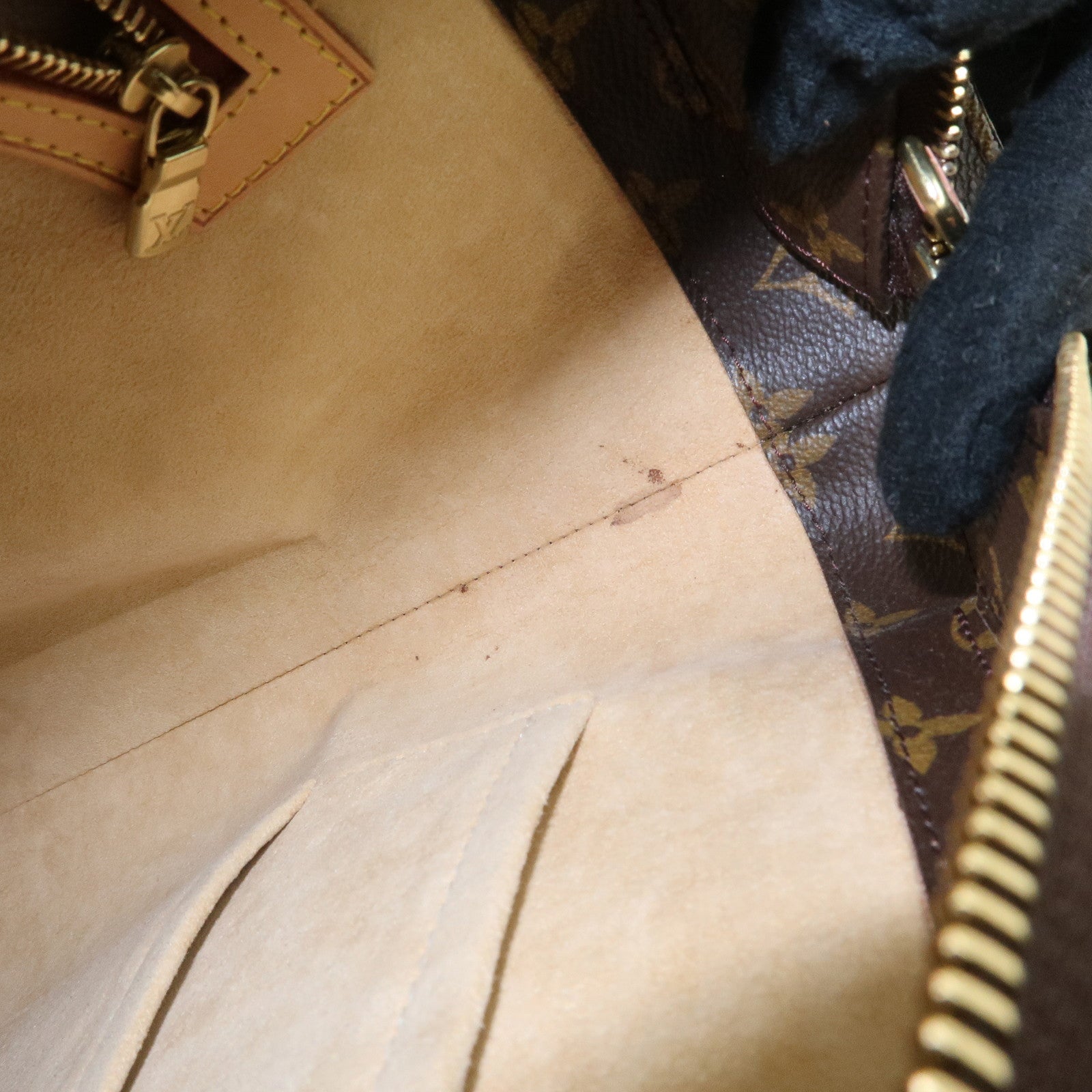 Louis Vuitton Monogram Luco Tote Bag Hand Bag Brown M51155 Used