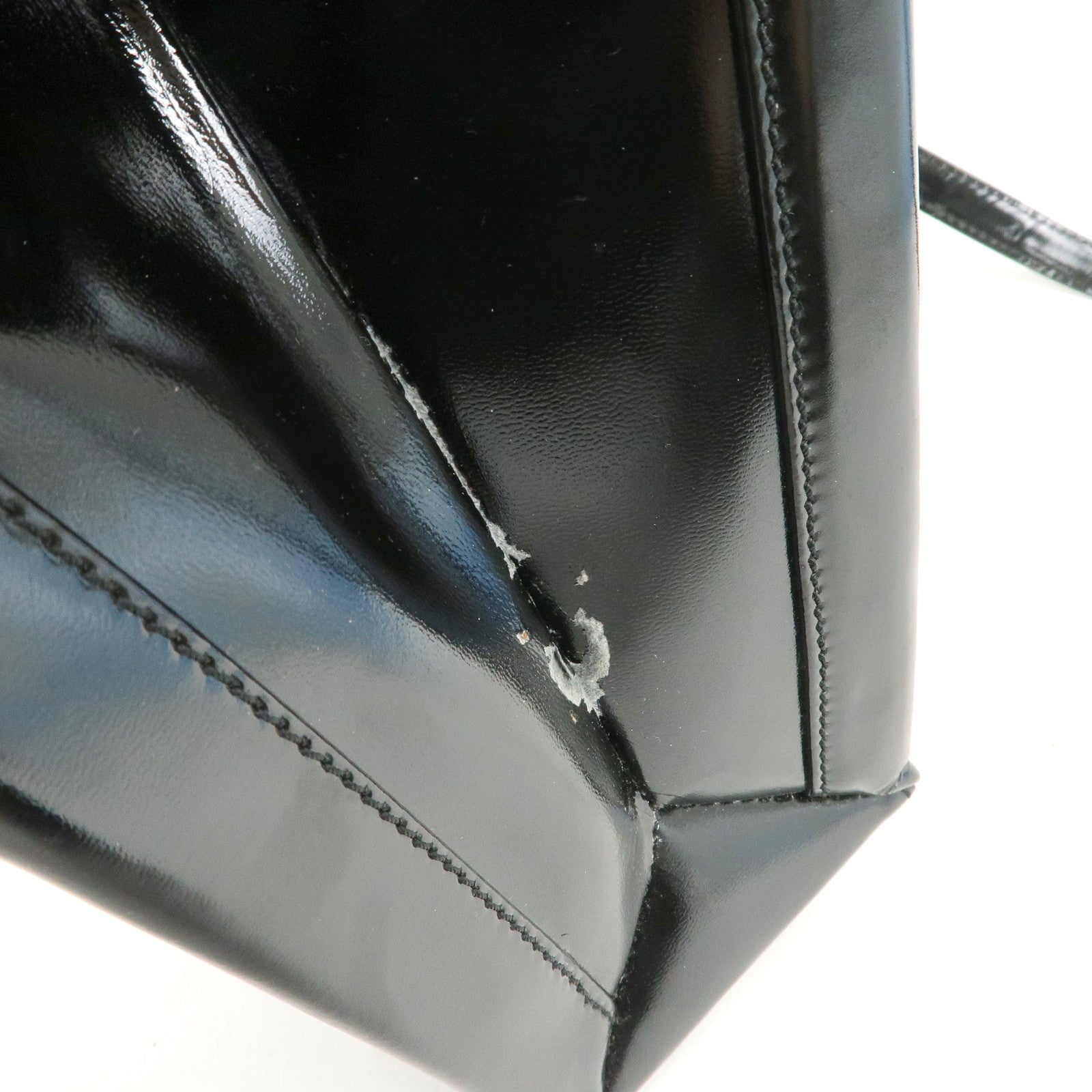 LOEWE Velazquez Patent Leather Coating Suede 2Way Bag Used