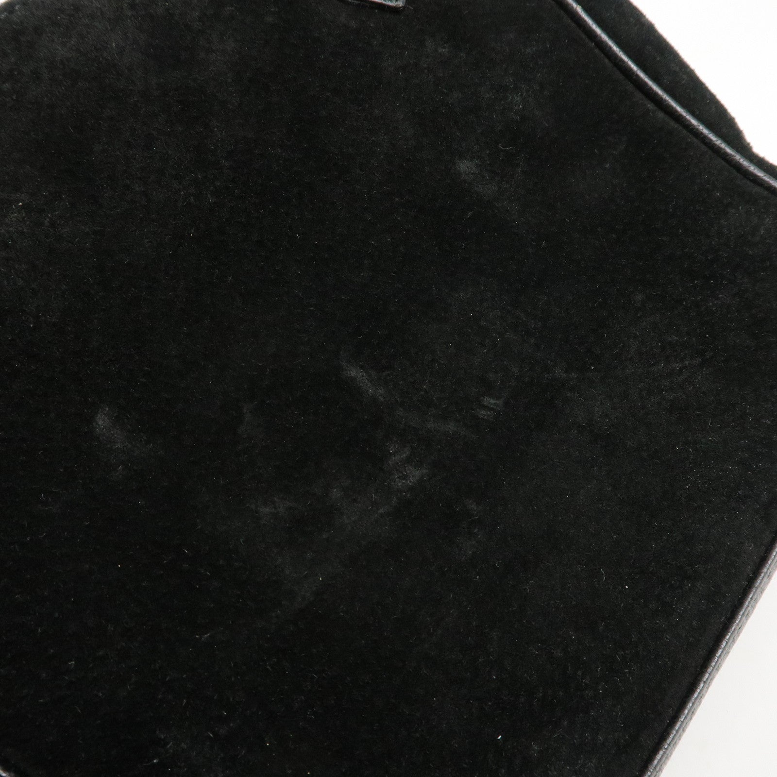 GUCCI Bamboo Suede Leather Hand Bag Black 000.122.0316 Used