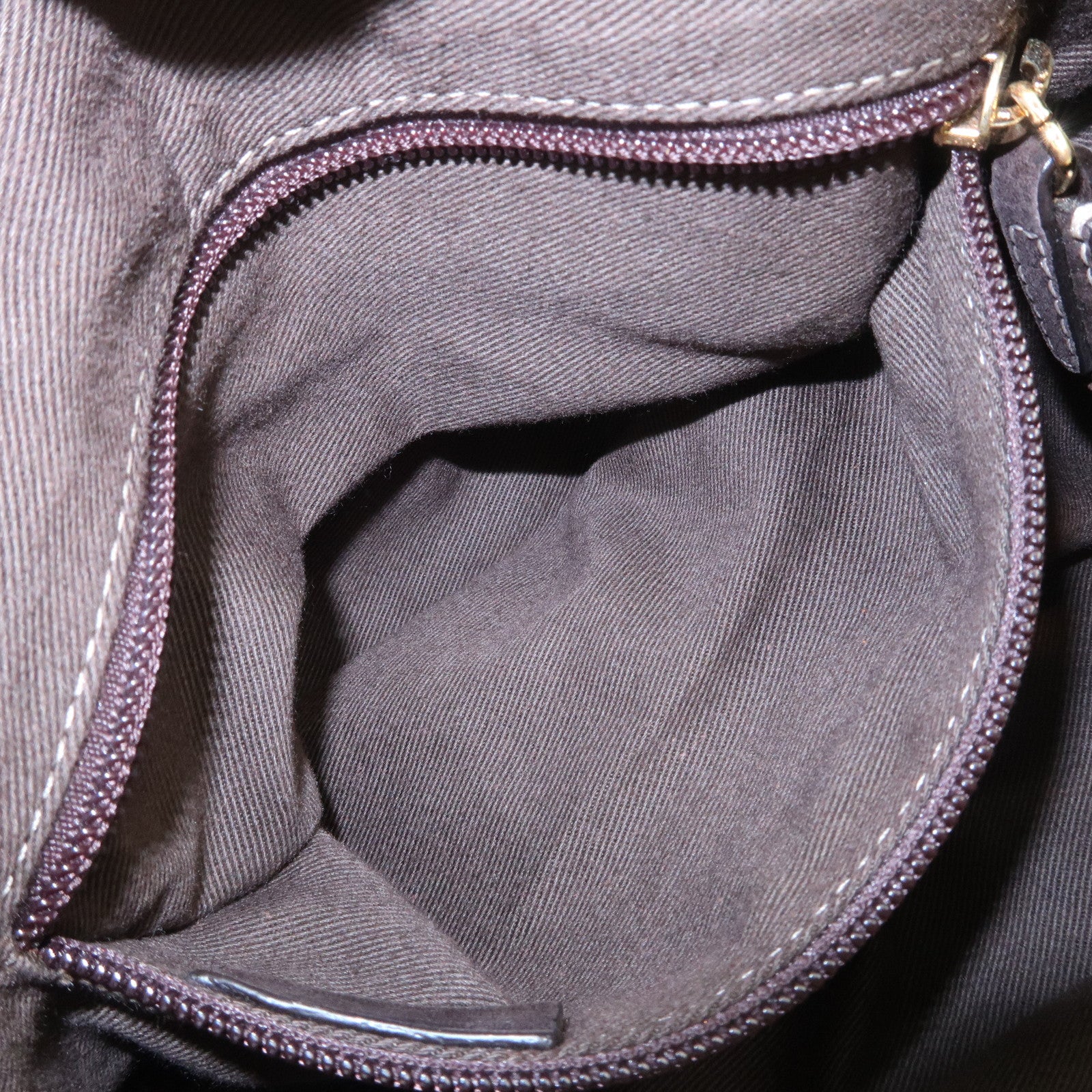 LOEWE Anagram Canvas Leather Mini Boston Bag Ivory Dark Brown Used