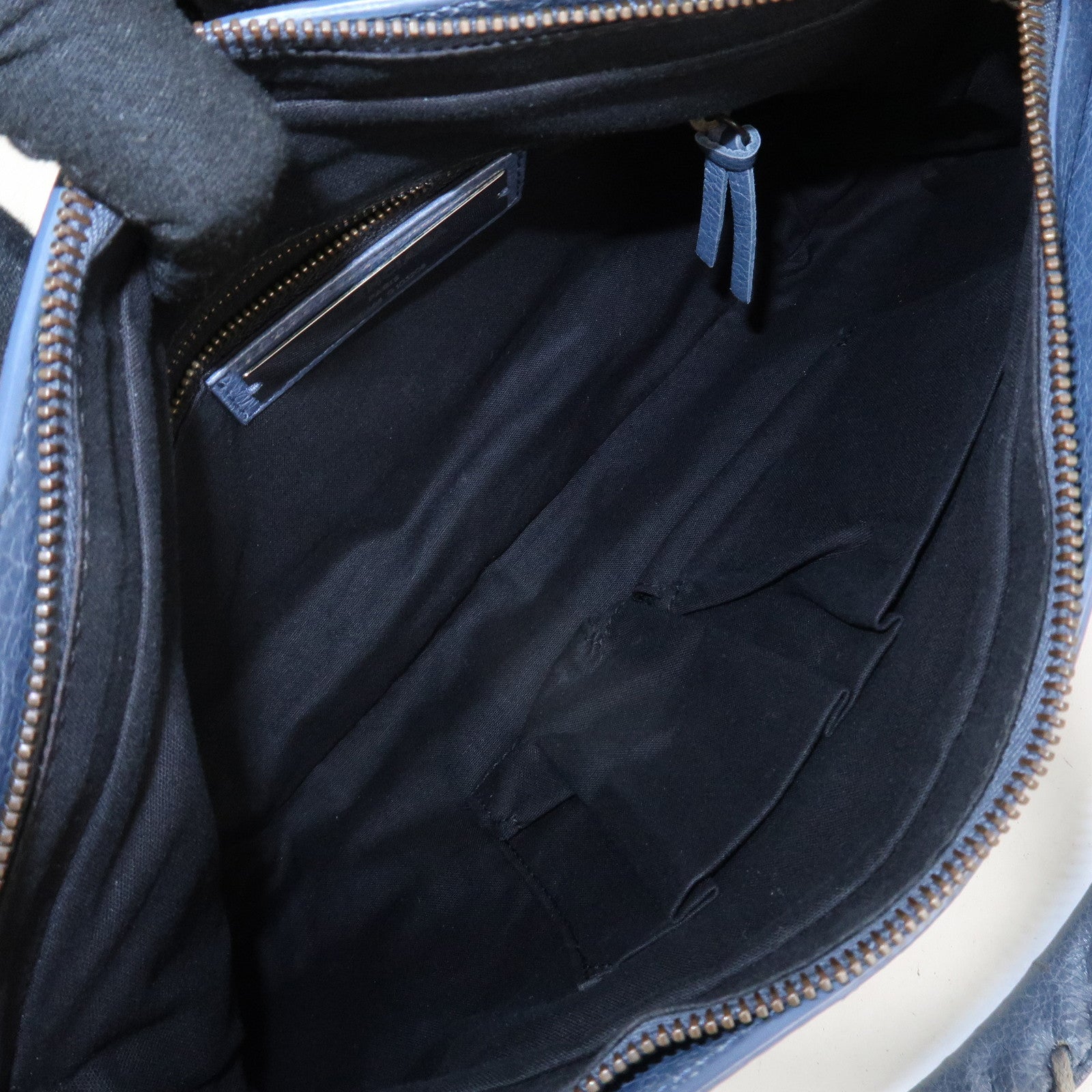 BALENCIAGA The First Leather 2Way Bag Hand Bag Blue Used