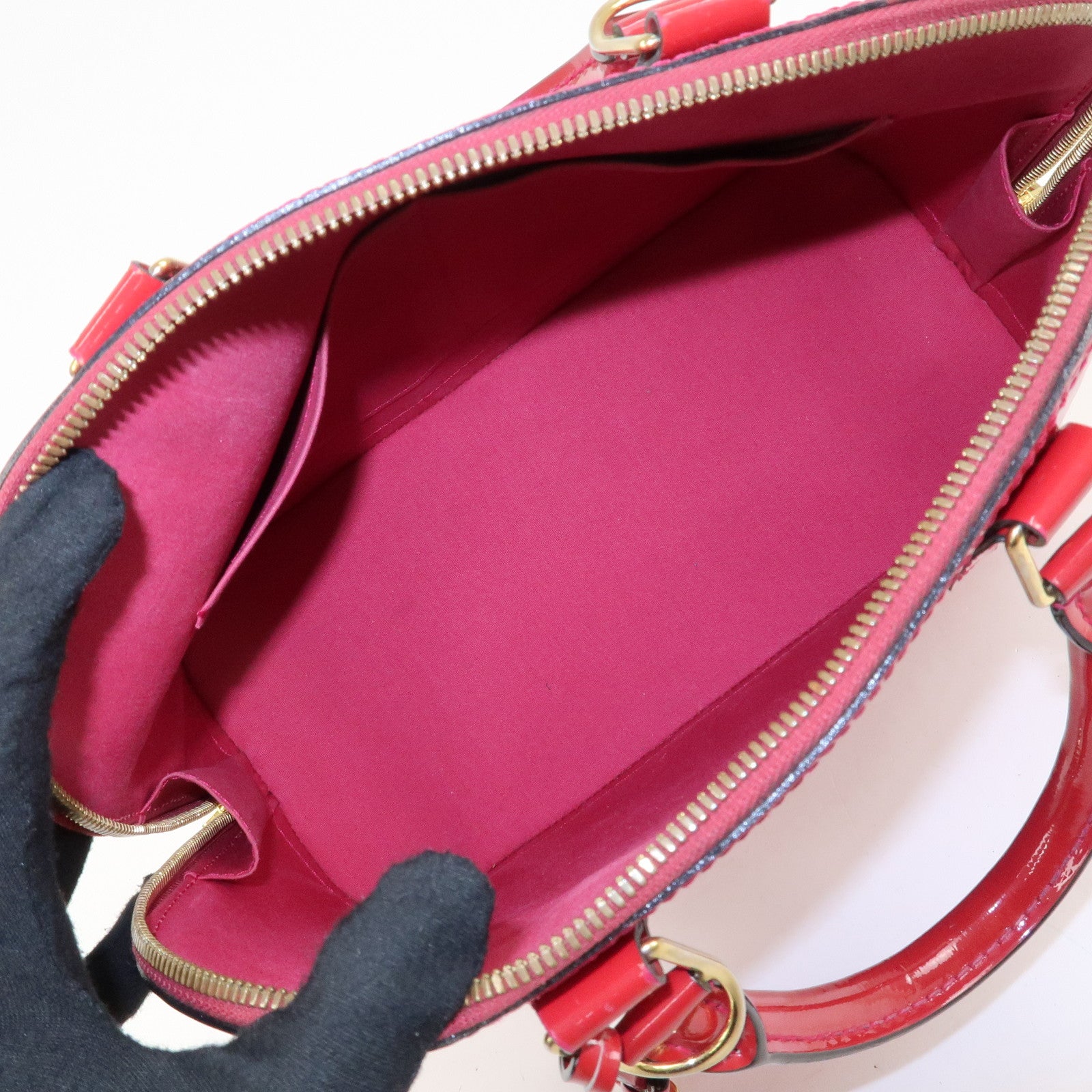 Louis Vuitton Monogram Vernis Alma PM Hand Bag Rose Indien M91770 Used