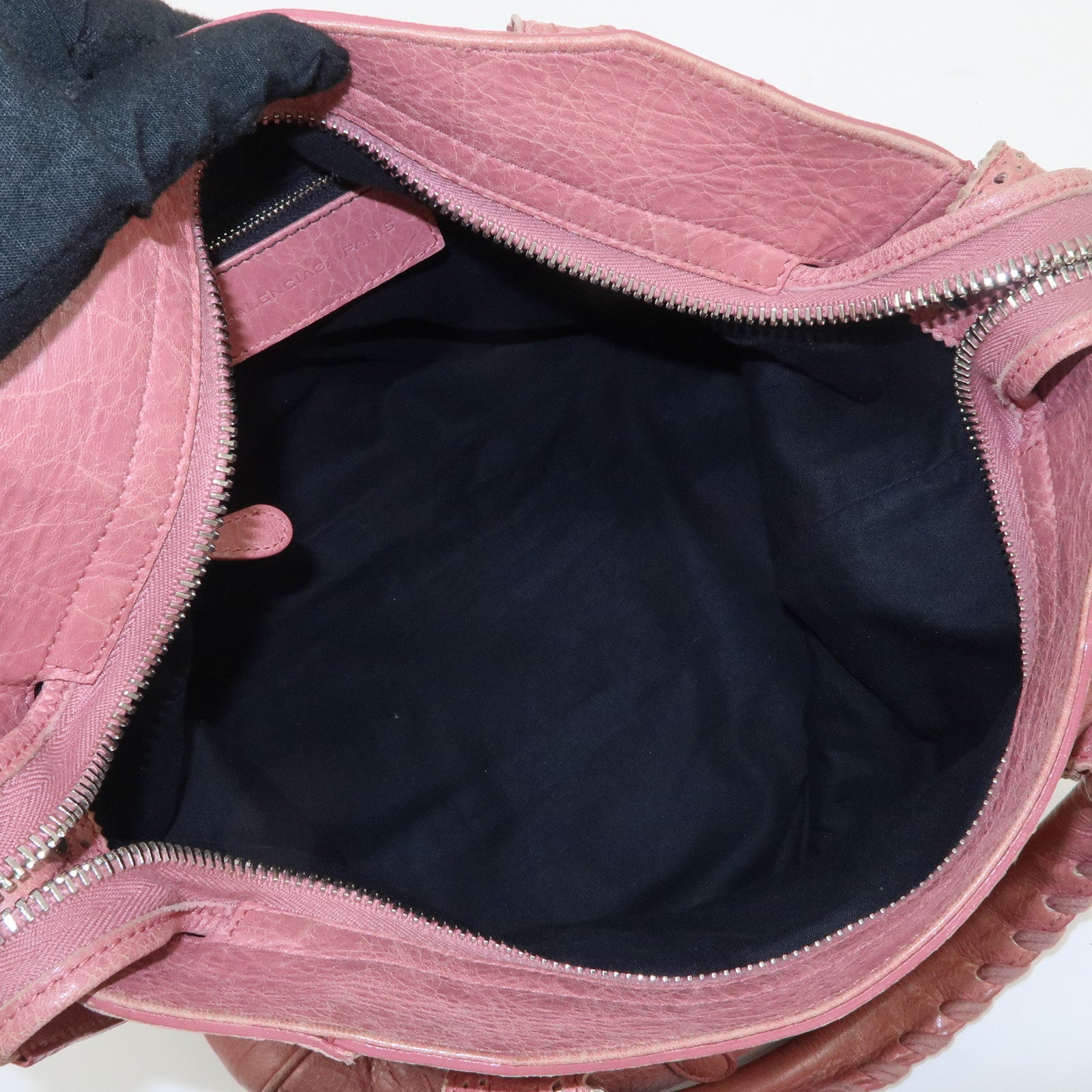 BALENCIAGA Leather Giant Velo 2Way Bag Hand Bag Pink 258045 Used