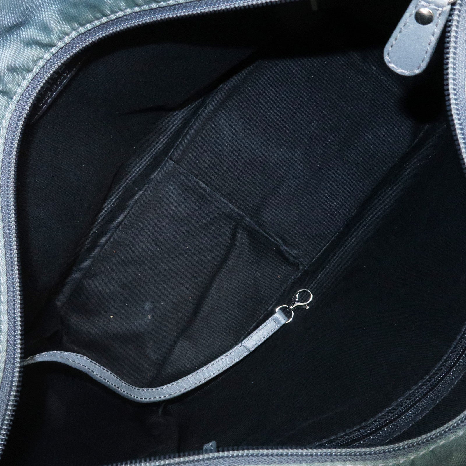 CHANEL Paris New York Line Wild Stitch Nylon Leather Tote Bag Used