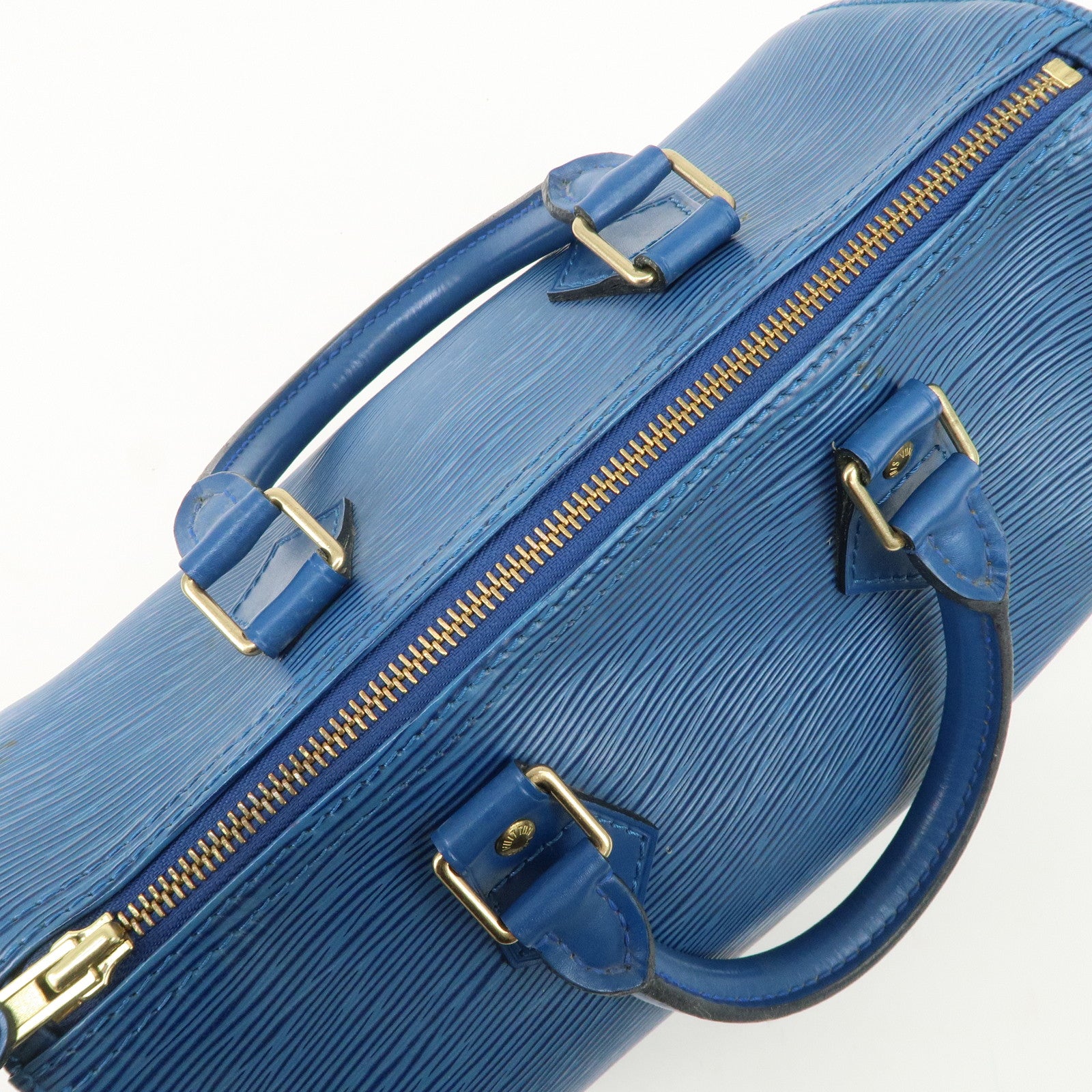 Louis Vuitton Epi Speedy 25 Hand Boston Bag Blue M43015 Used