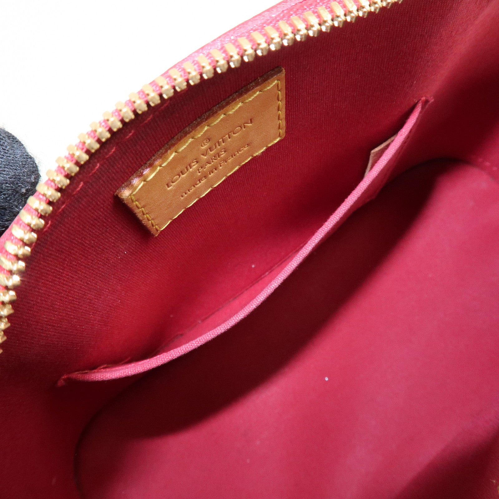 Louis Vuitton Monogram Vernis Alma BB 2Way Bag Red M91606 Used