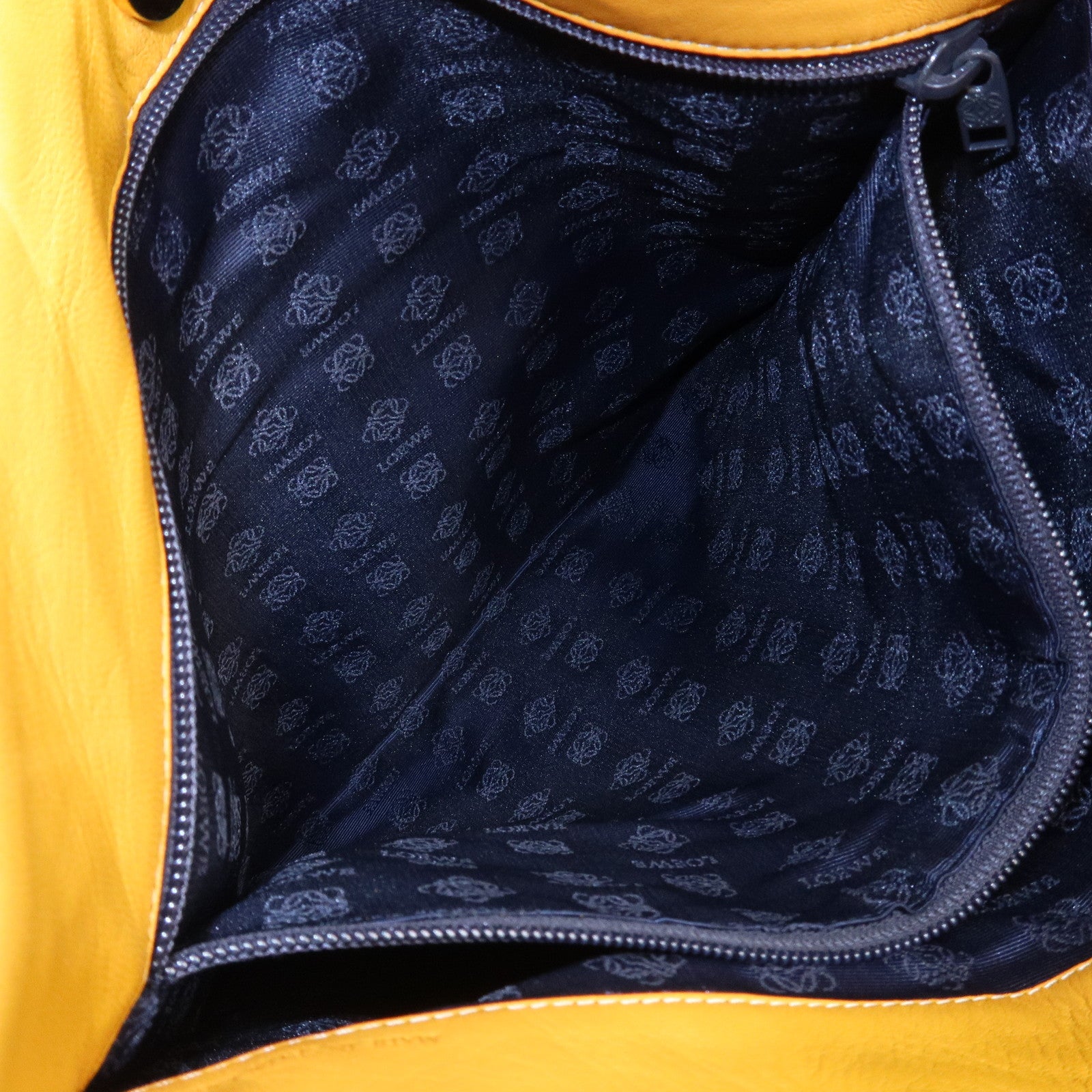 LOEWE Anagram Nappa Aire Leather Tote Bag Shoulder Bag Yellow Used