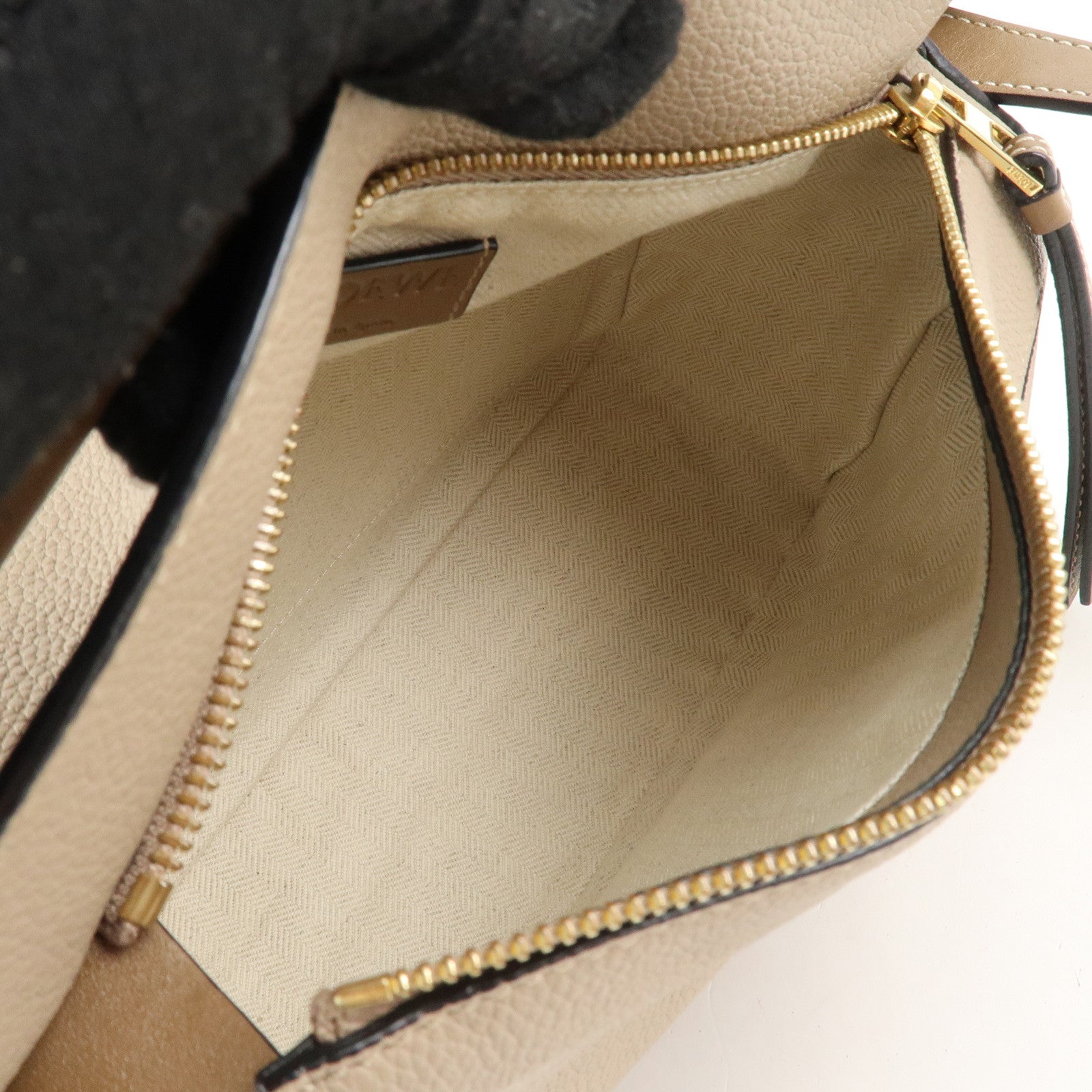 LOEWE Leather Puzzle Bag Small 2Way Bag Hand Bag Beige Used