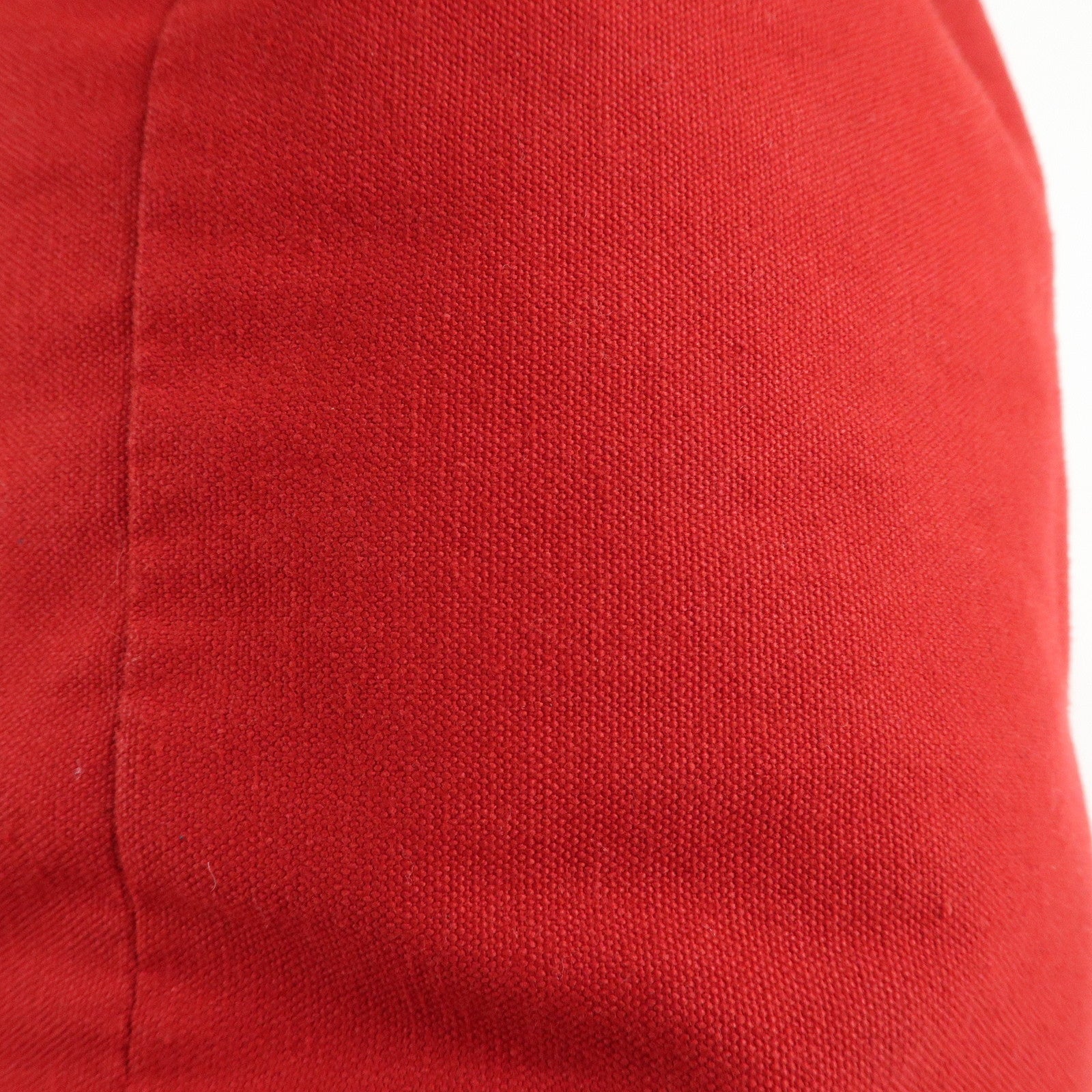 HERMES Canvas Leather Porochon Mimil PM Shoulder Bag Red Used