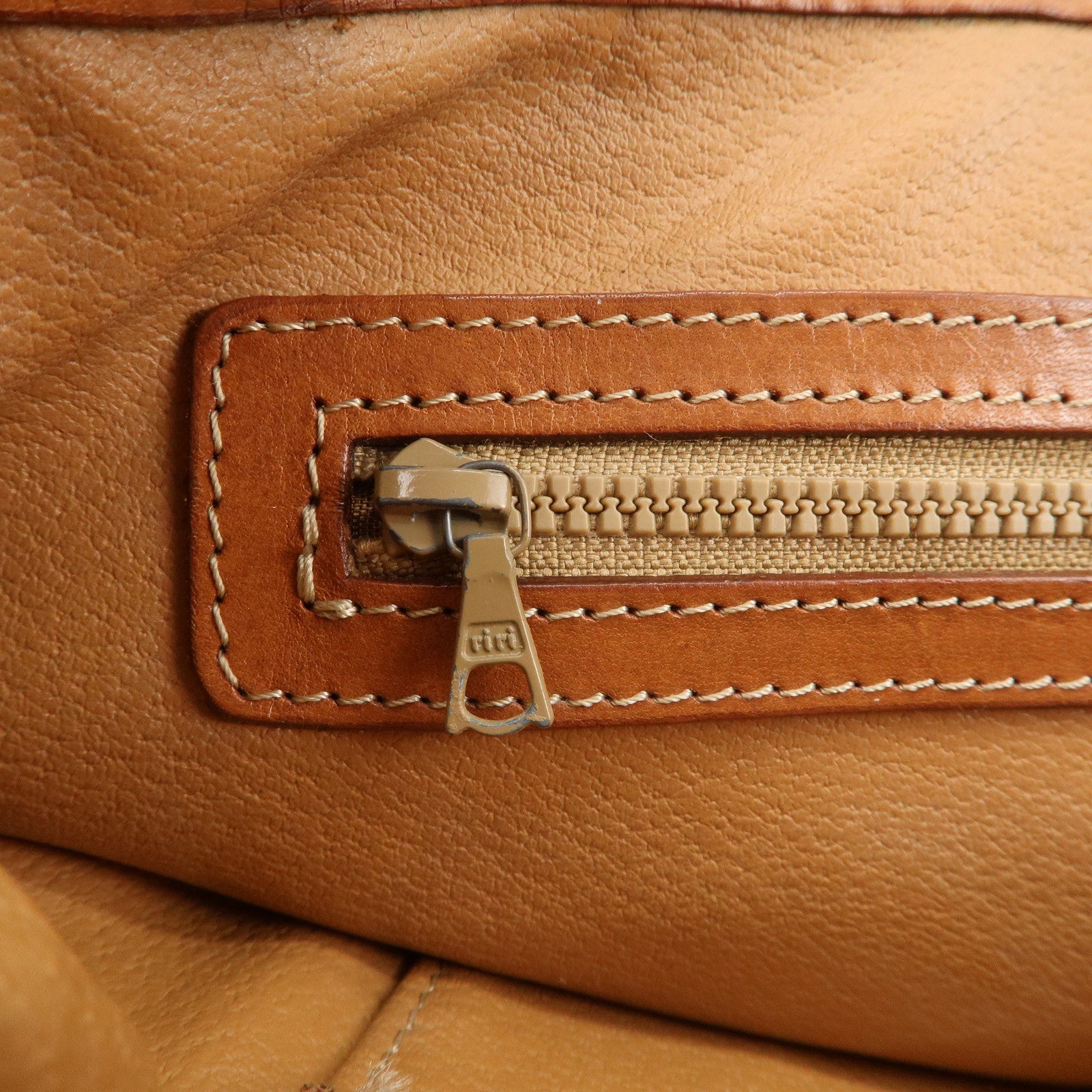 CELINE Macadam PVC Leather Hand Bag Brown Used