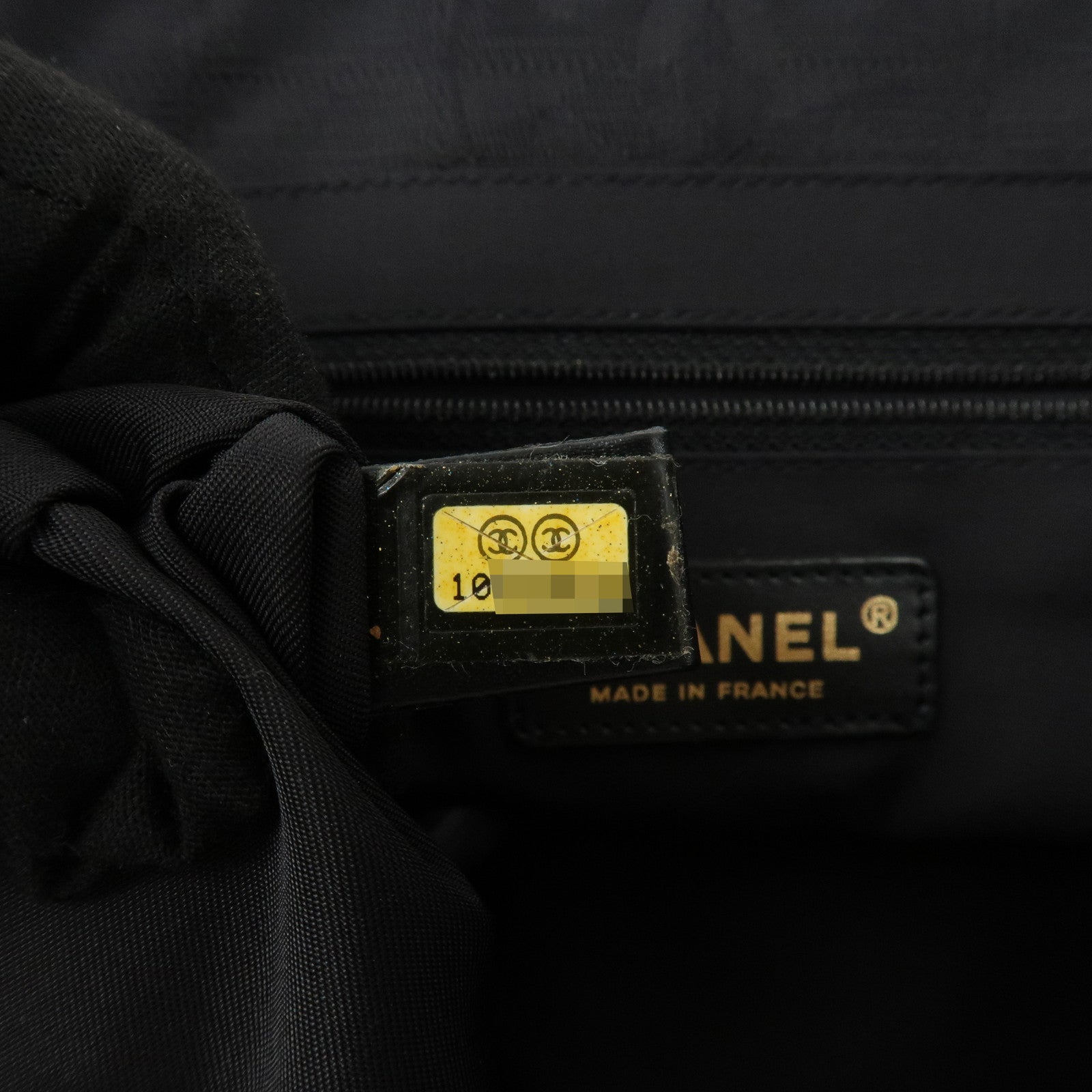 CHANEL New Travel Line Nylon Jacquard Leather Tote MM Black A15991 Used