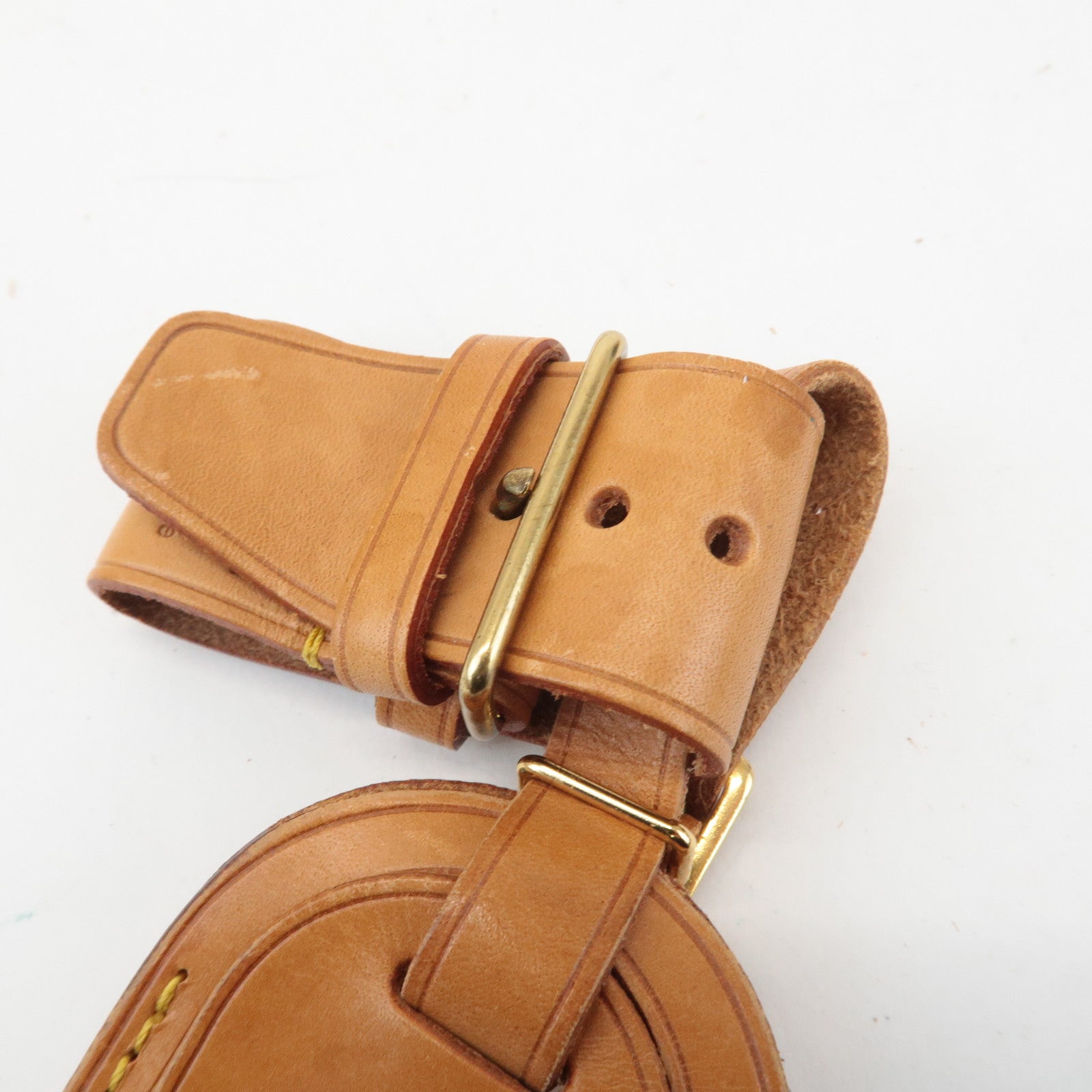 Louis Vuitton Set of 10 Leather Name Tag & Poignet Natural Used