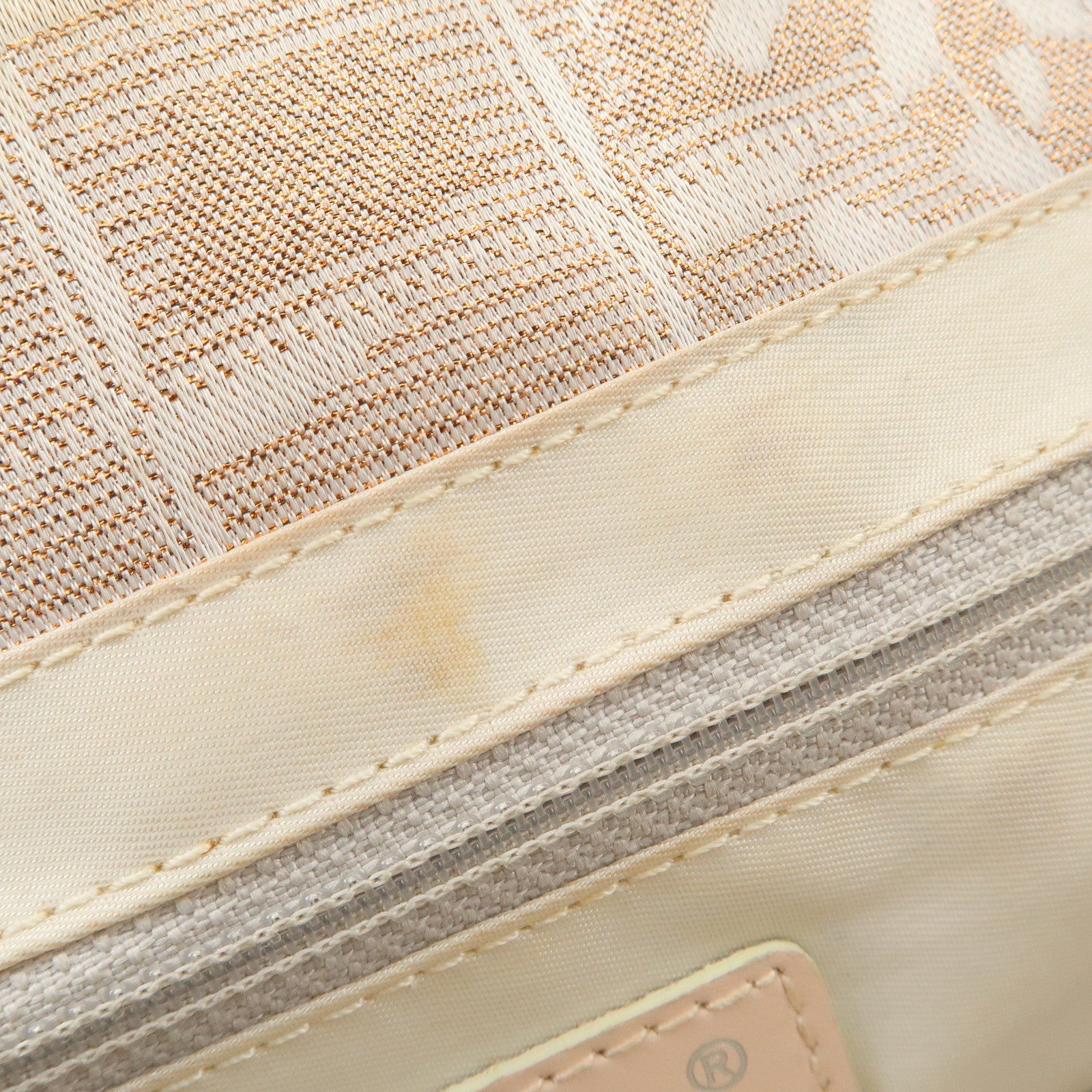 CHANEL New Travel Line Nylon Jacquard Leather Tote Bag Pink A15991 Used