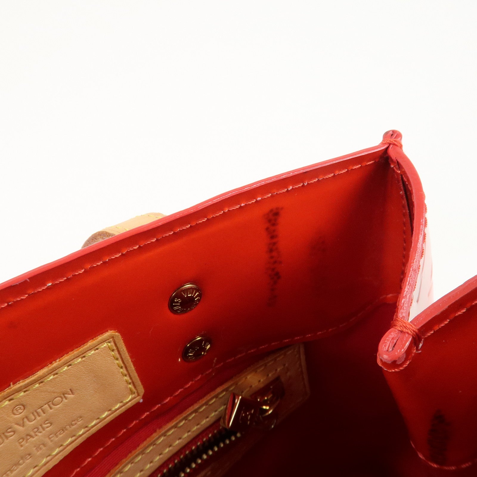Louis Vuitton Monogram Vernis Lead PM Hand Bag M91088 Rouge Used