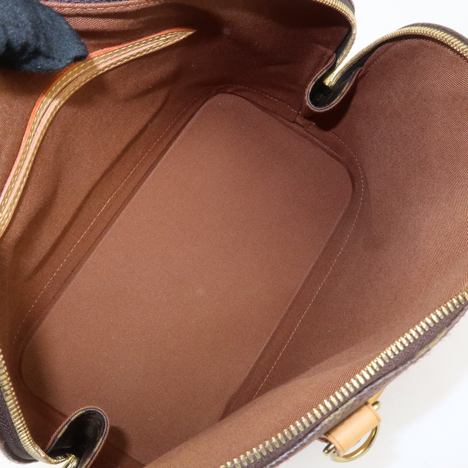 Louis Vuitton Monogram Alma Hand Bag Brown Gold Hardware M51130 Used