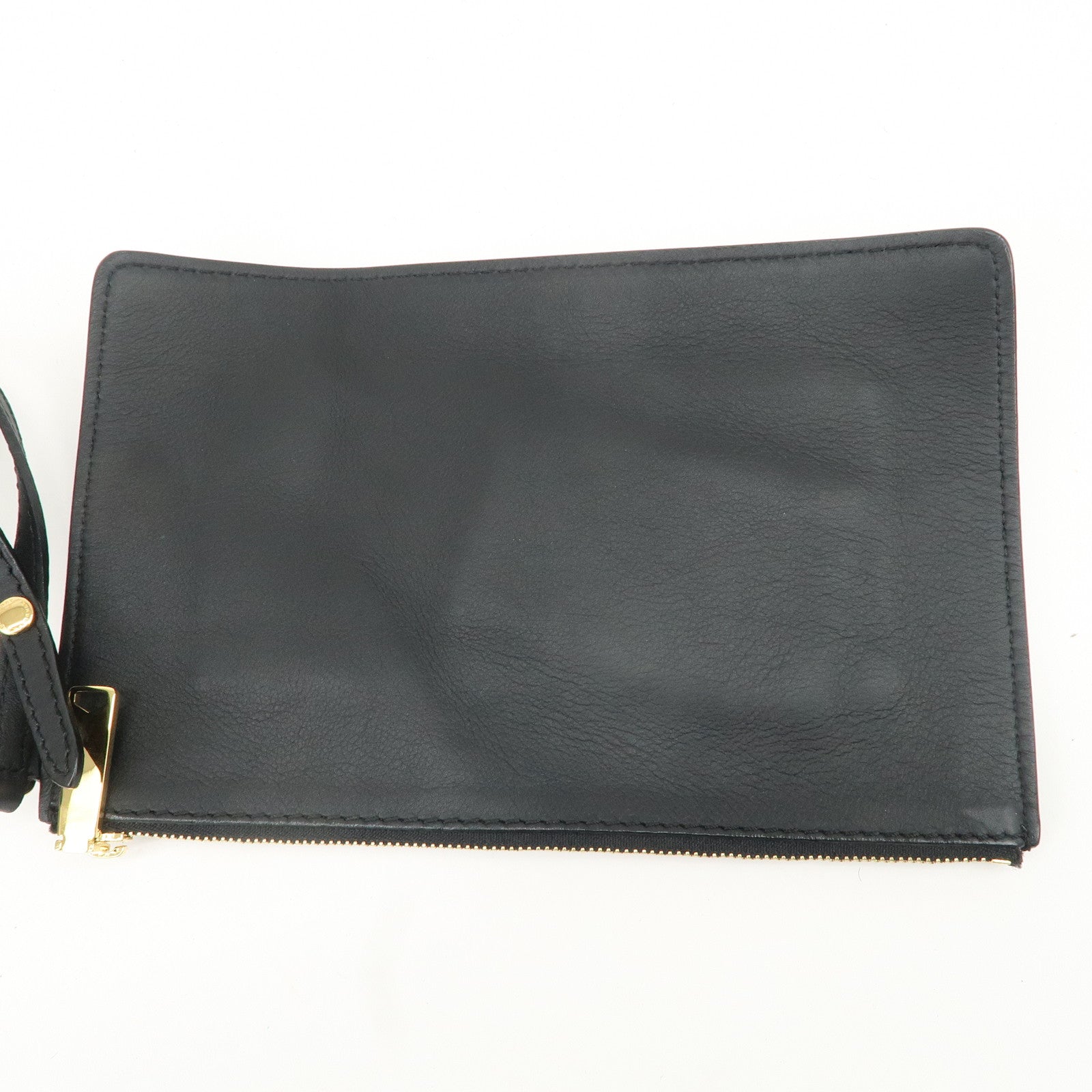 BURBERRY Unborn Calf Leather Bucket Bag Shoulder Bag Leopard Used