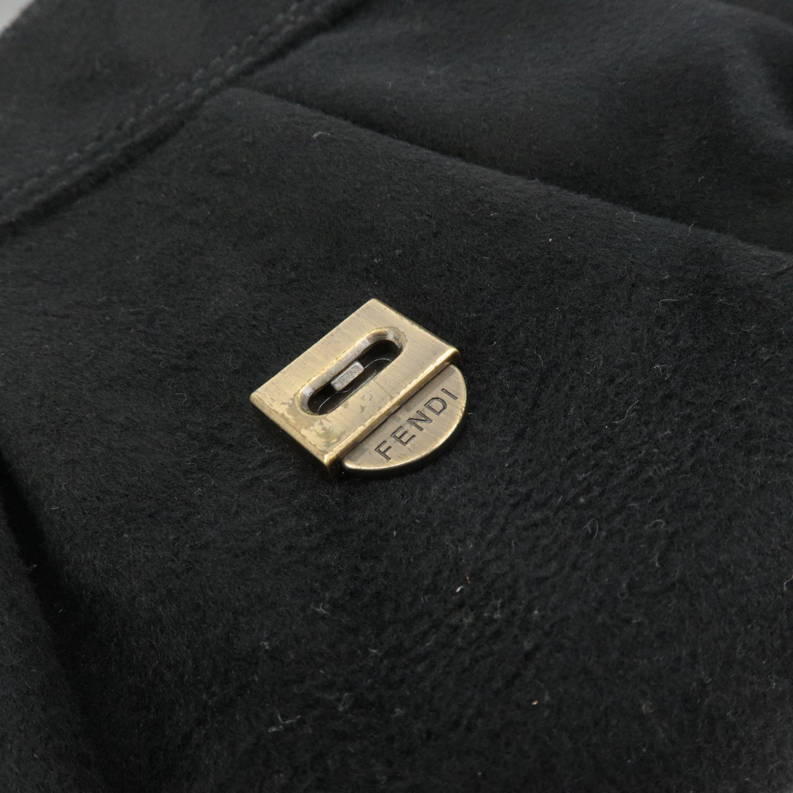 FENDI Chain Shoulder Bag Wool Leather Shoulder Bag 8BN165 Used