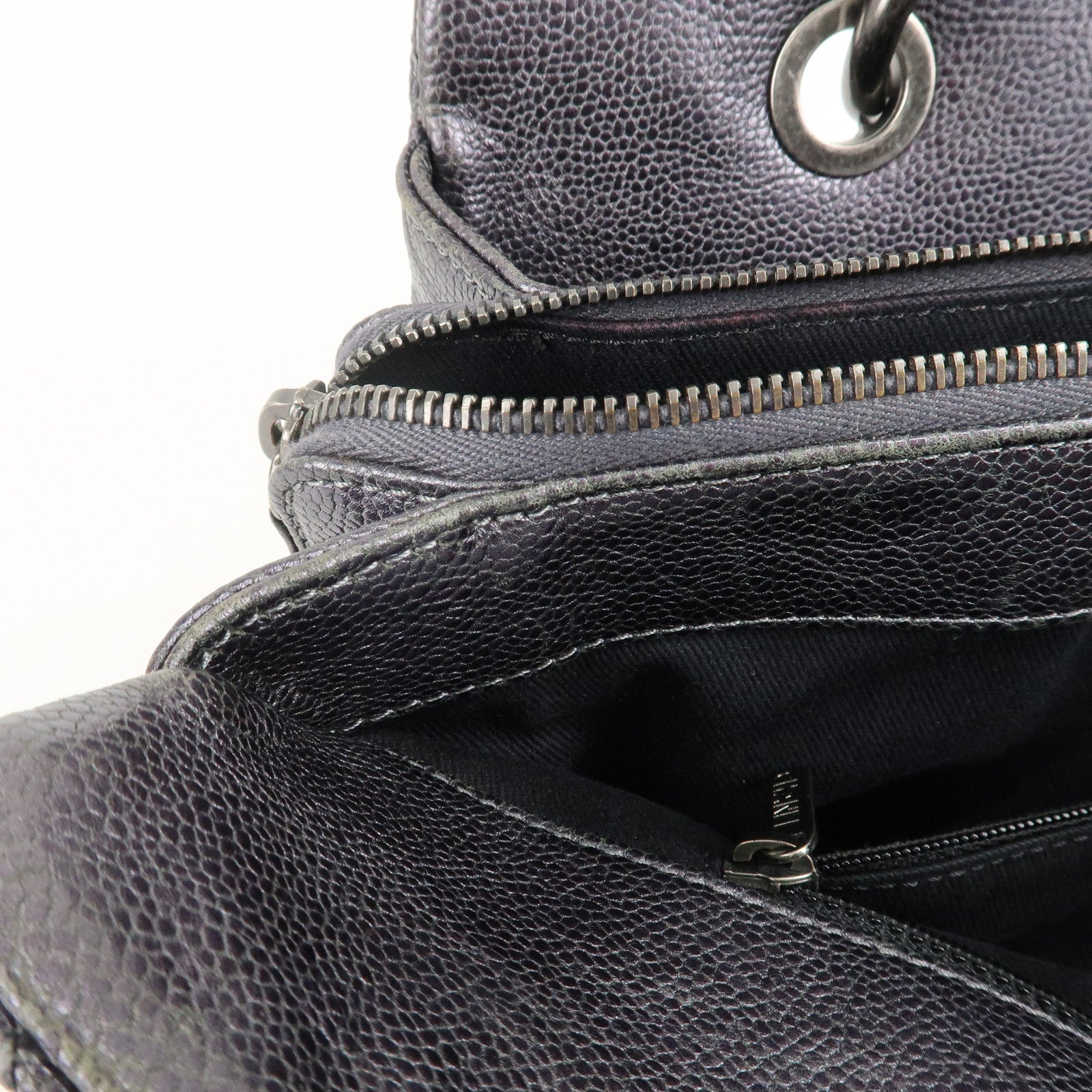 CHANEL Matelasse COCO Mark Leather Chain Tote Bag Shoulder Bag Used