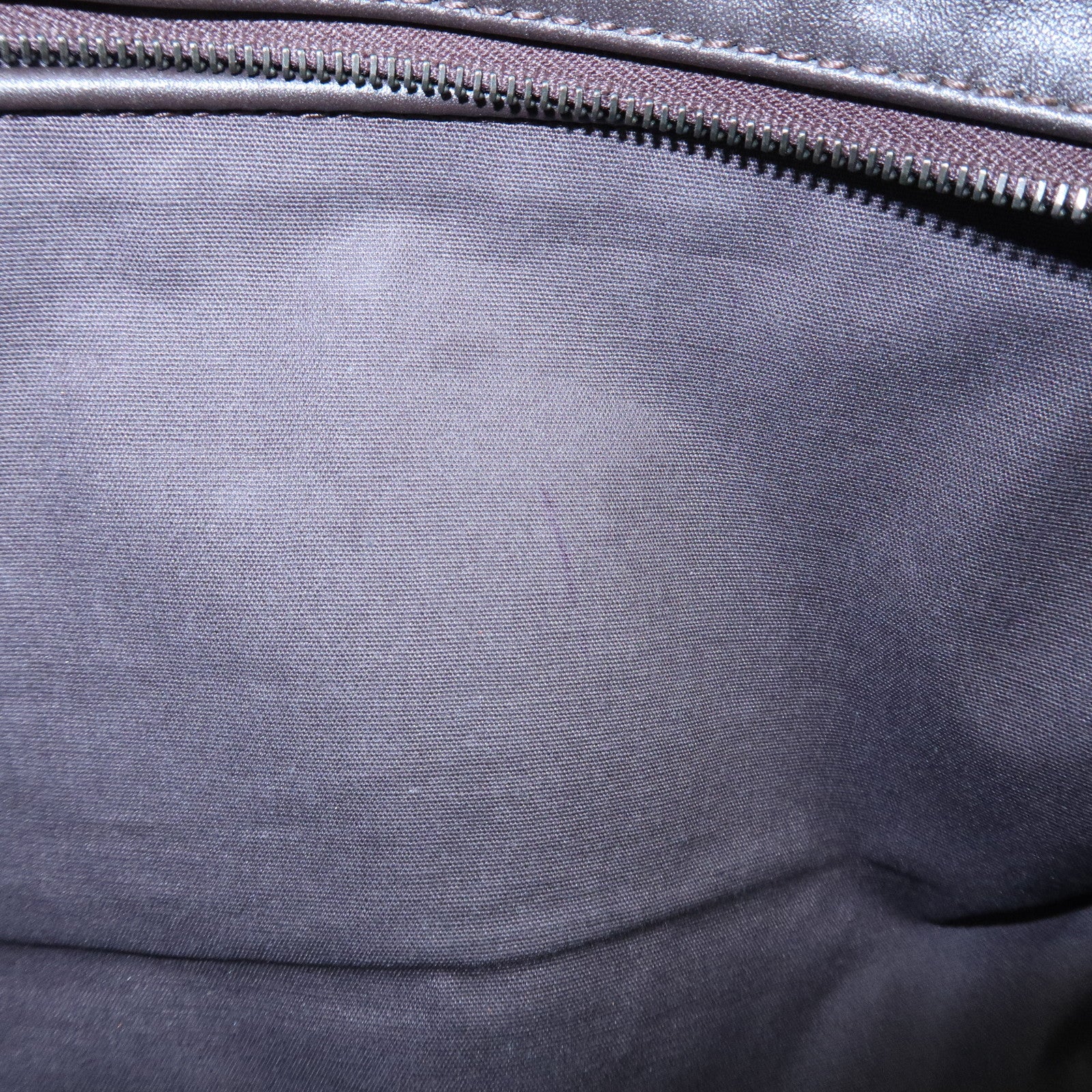 BOTTEGA VENETA Intrecciato Leather Second Bag Dark Brown Used