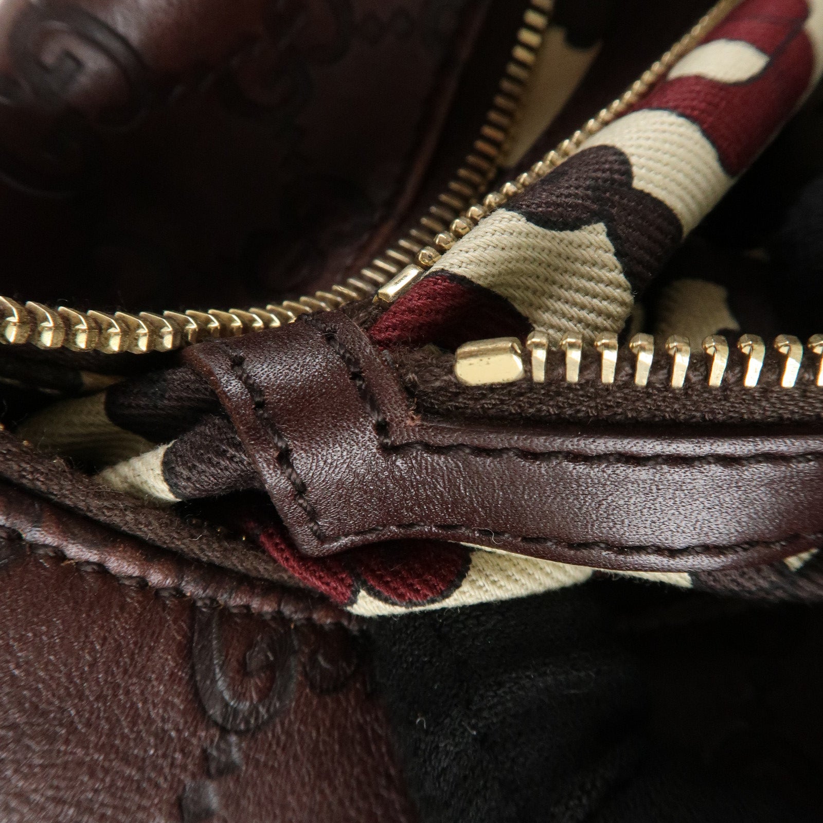GUCCI Horsebit Guccissima Leather Shoulder Bag Dark Brown 115867 Used