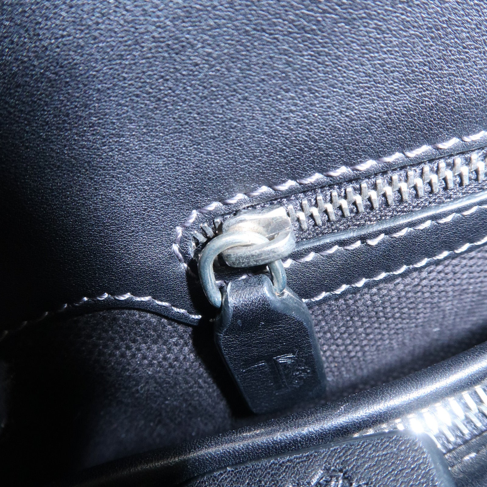 TOD'S Leather Tote Bag Shoulder Bag Hand Bag Black Used