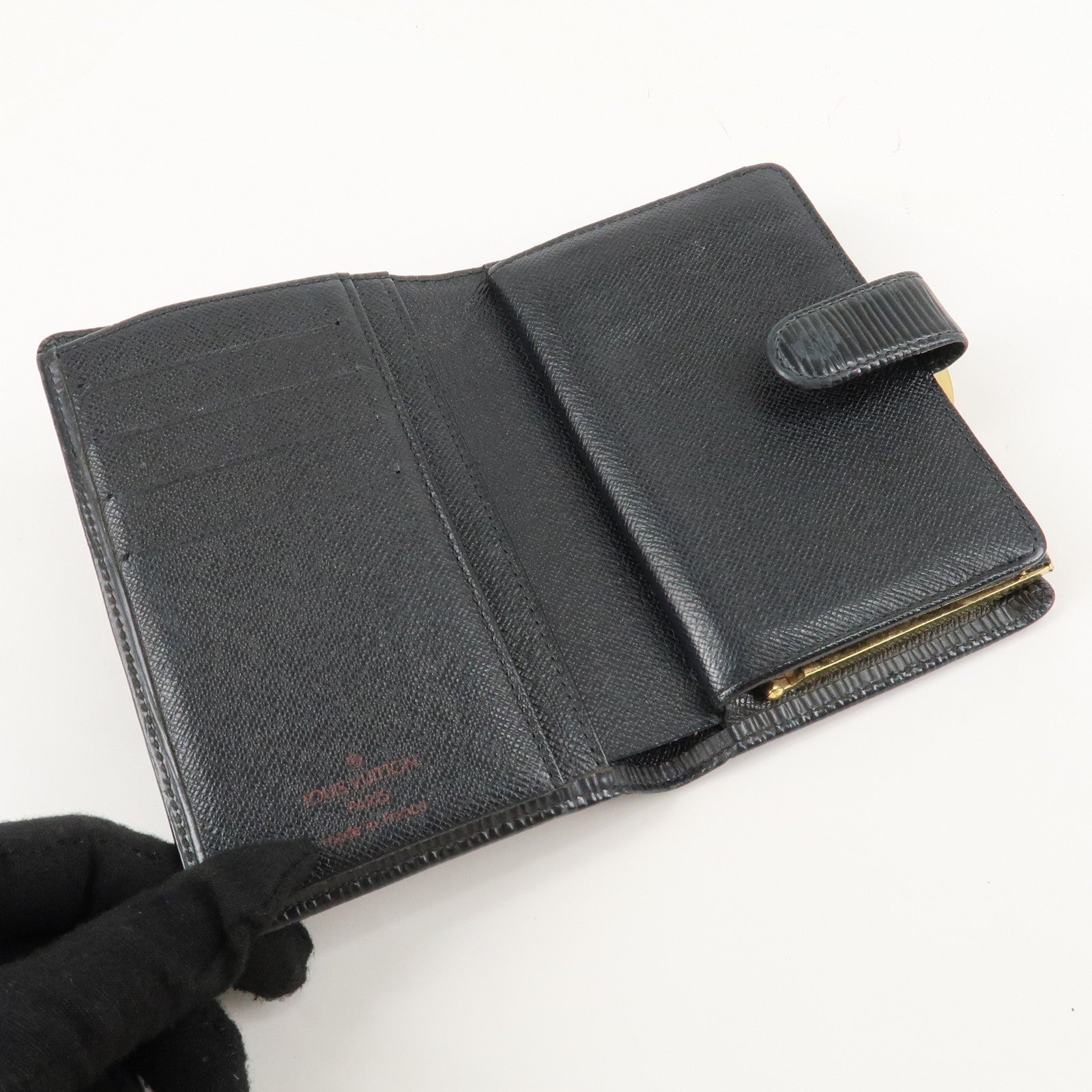 Louis Vuitton Epi Set of 2 Bi-fold Wallet Noir M63642 M63552 Used