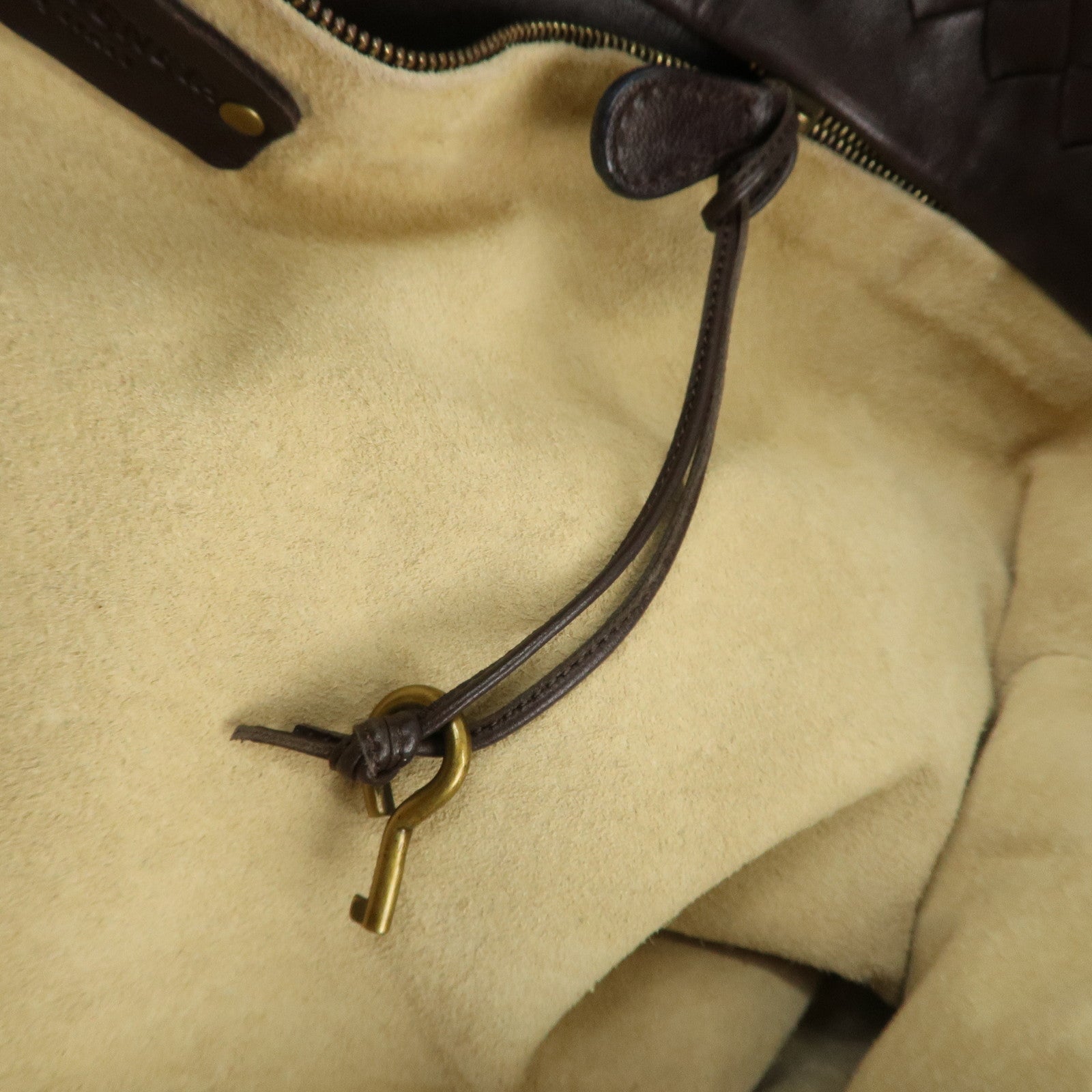 BOTTEGA VENETA Intrecciato Leather Tote Bag Dark Brown 162197 Used