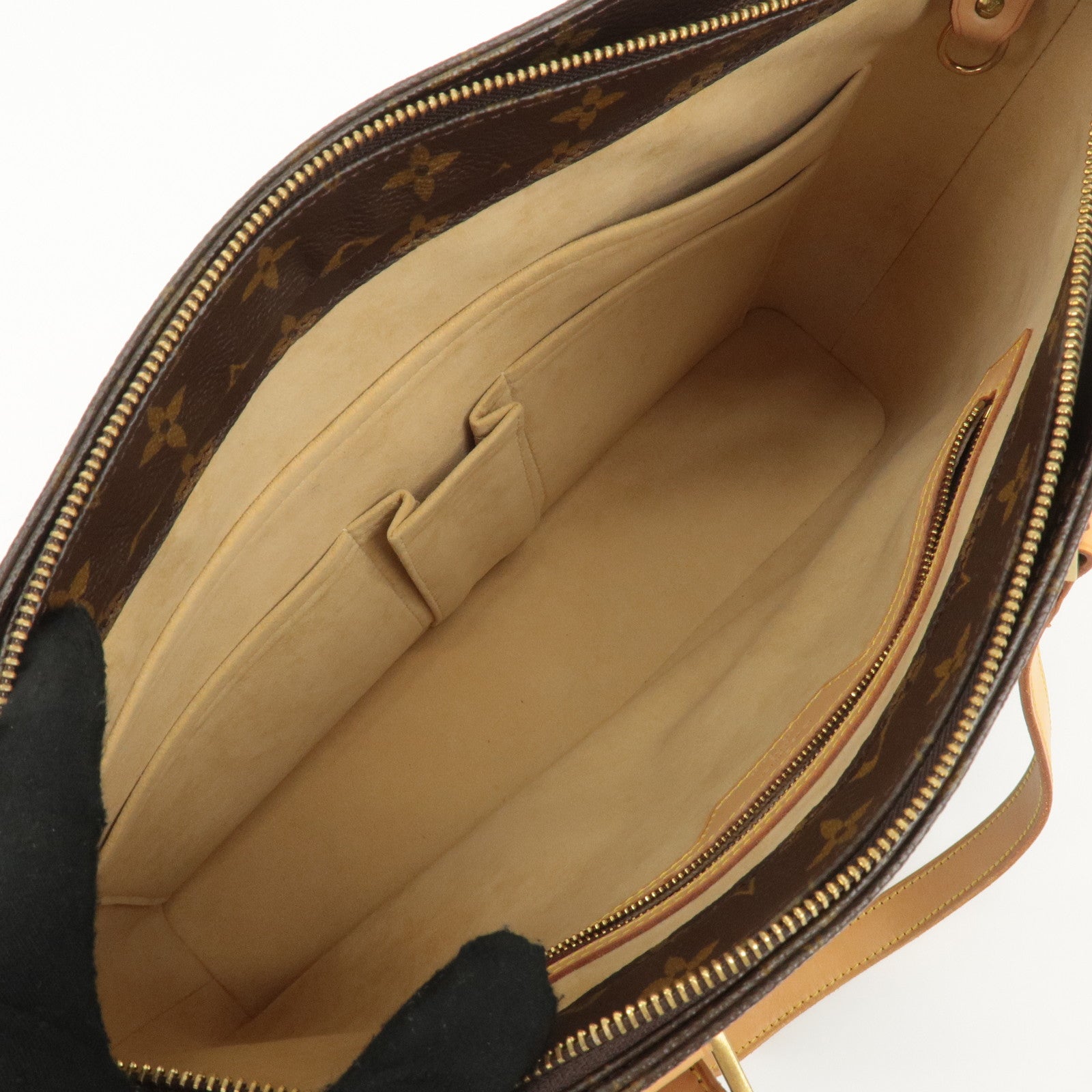 Louis Vuitton Monogram Luco Tote Bag Hand Bag Brown M51155 Used